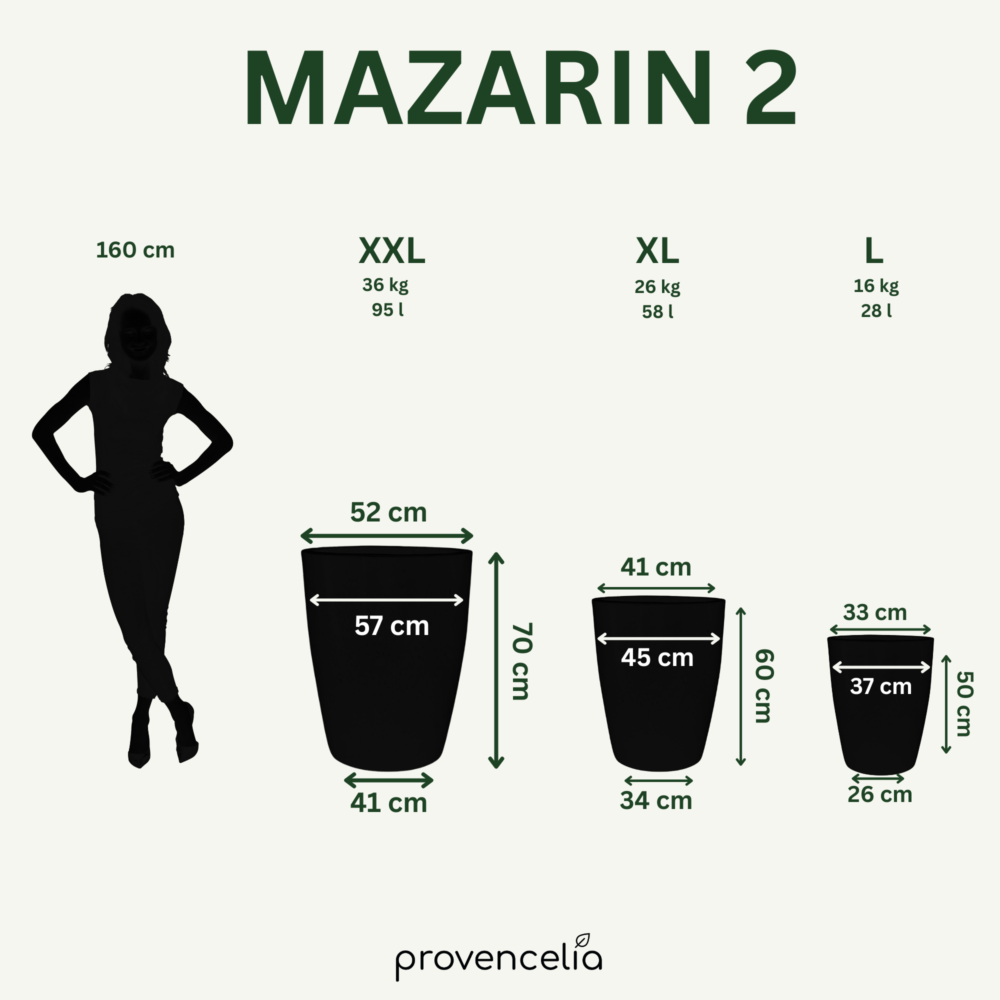 Keramicky kvetináč Mazarin - Čierno zelený