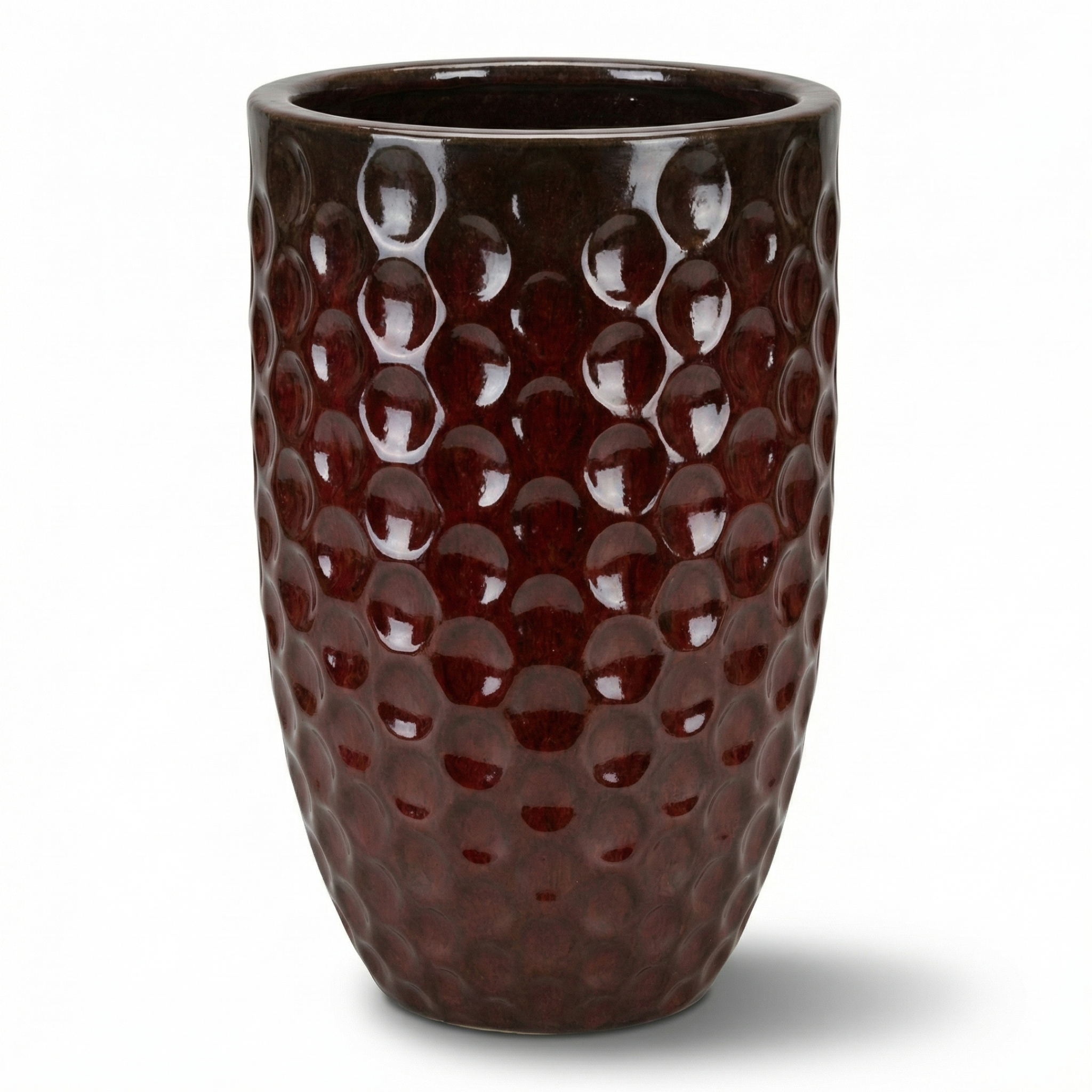 Keramický kvetináč MEROVEE Cihlově červená – Provencelia, ručne vyrábaný, mrazuvzdorný