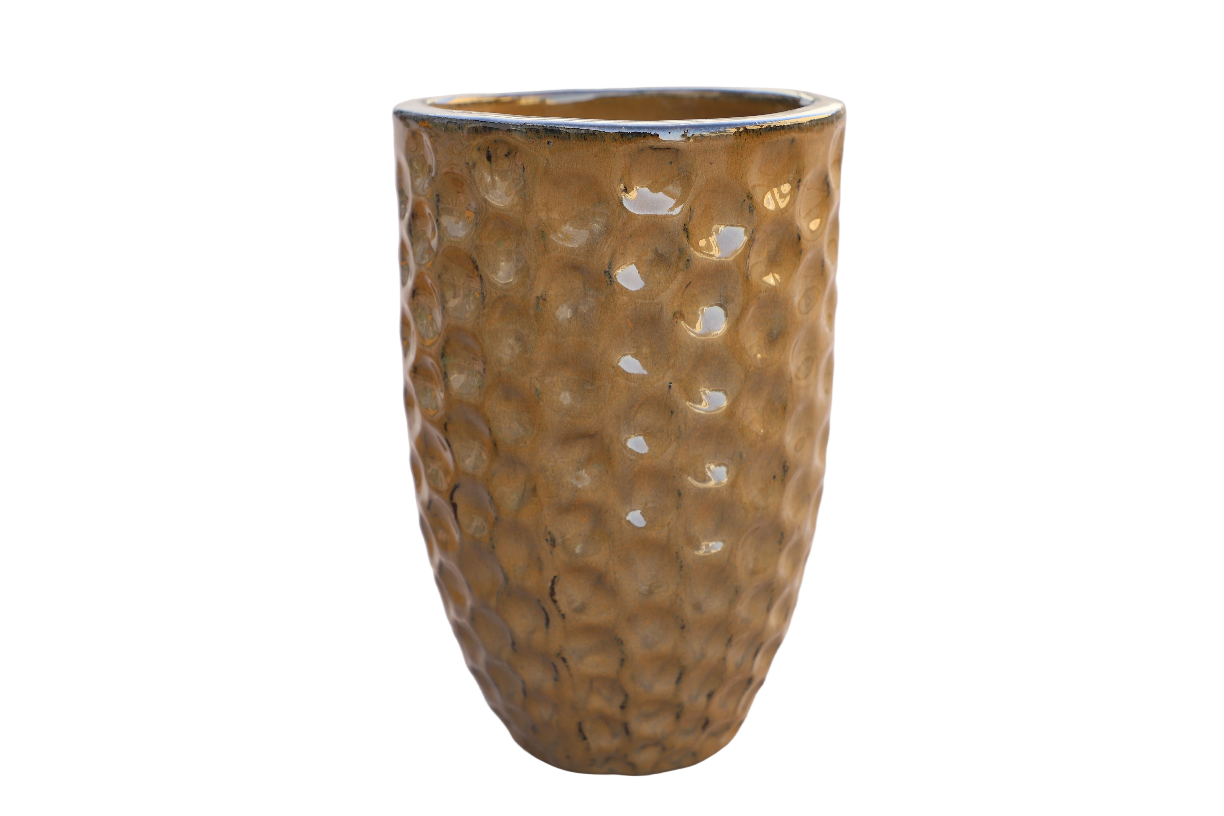 Keramický kvetináč MEROVEE - Tehlovo červená