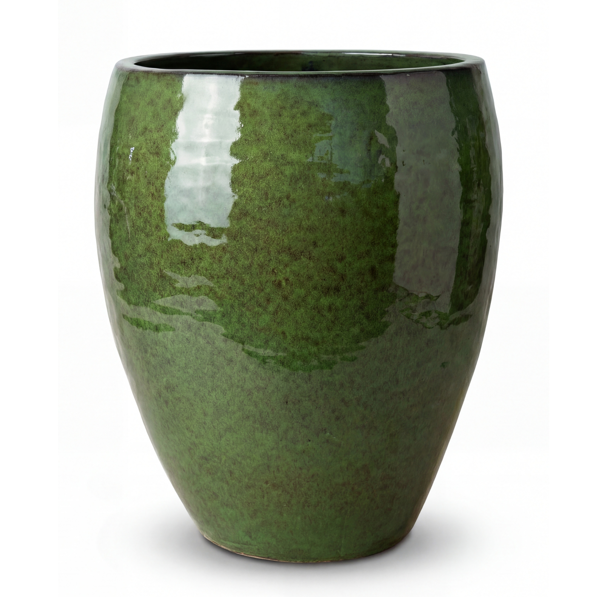 Keramický květináč POSEIDON2 zelená – Provencelia, ručně vyráběný, mrazuvzdorný