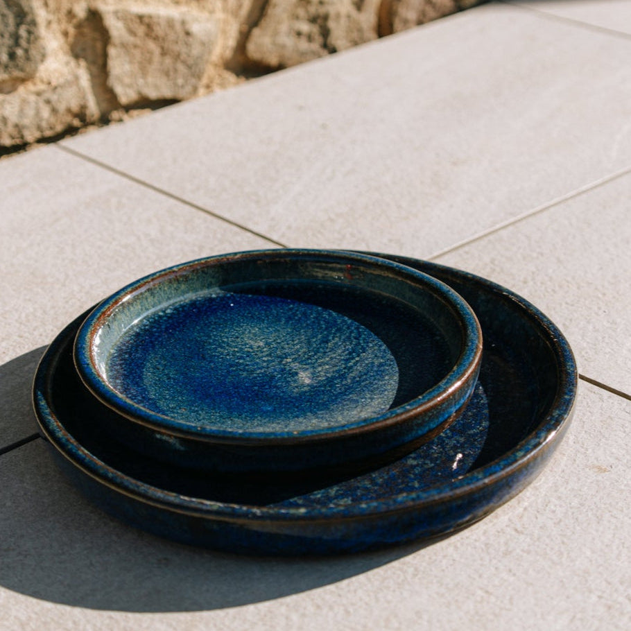 Podmiska pod kvetináč - Morsky modrá