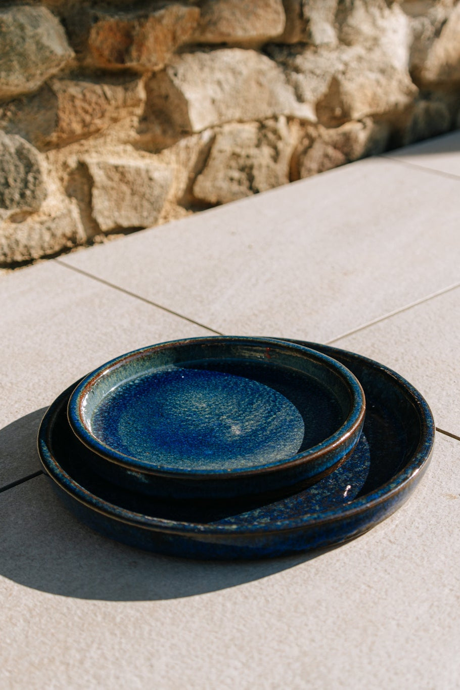 Podmiska pod kvetináč - Morsky modrá