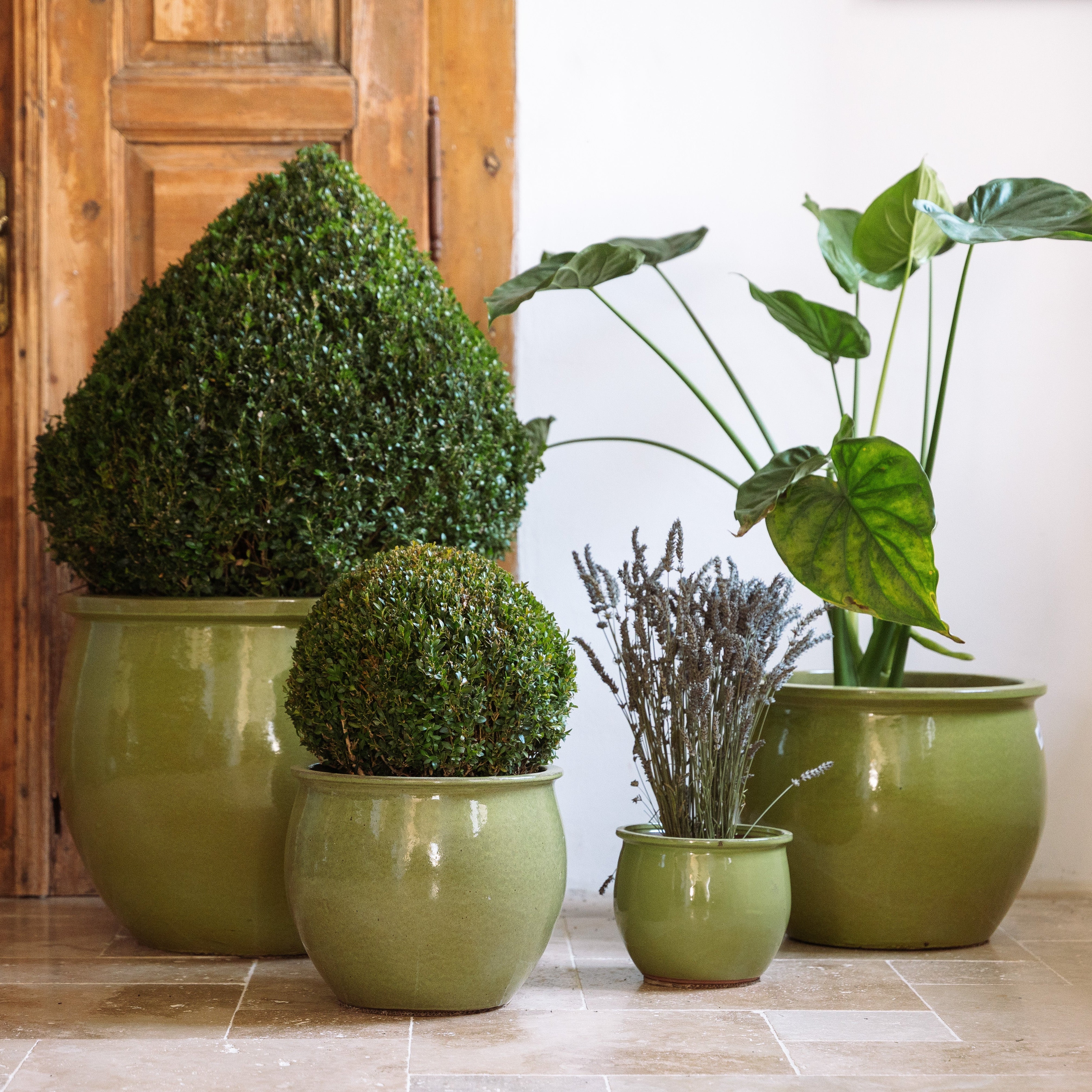 Keramický květináč Newton - Olivově zelená - Provencelia.cz