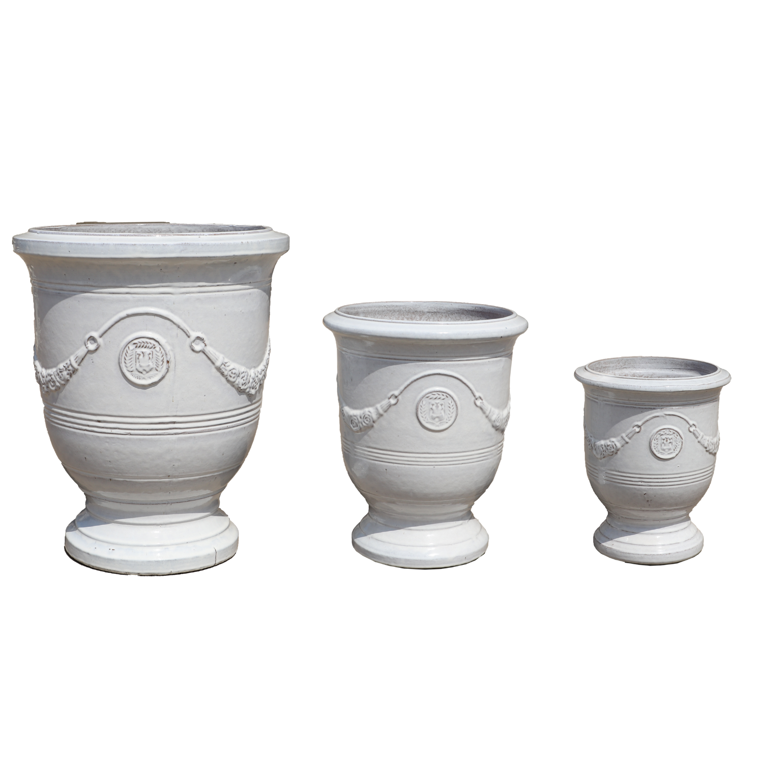 Keramicky kvetináč RICHELIEU - Biela