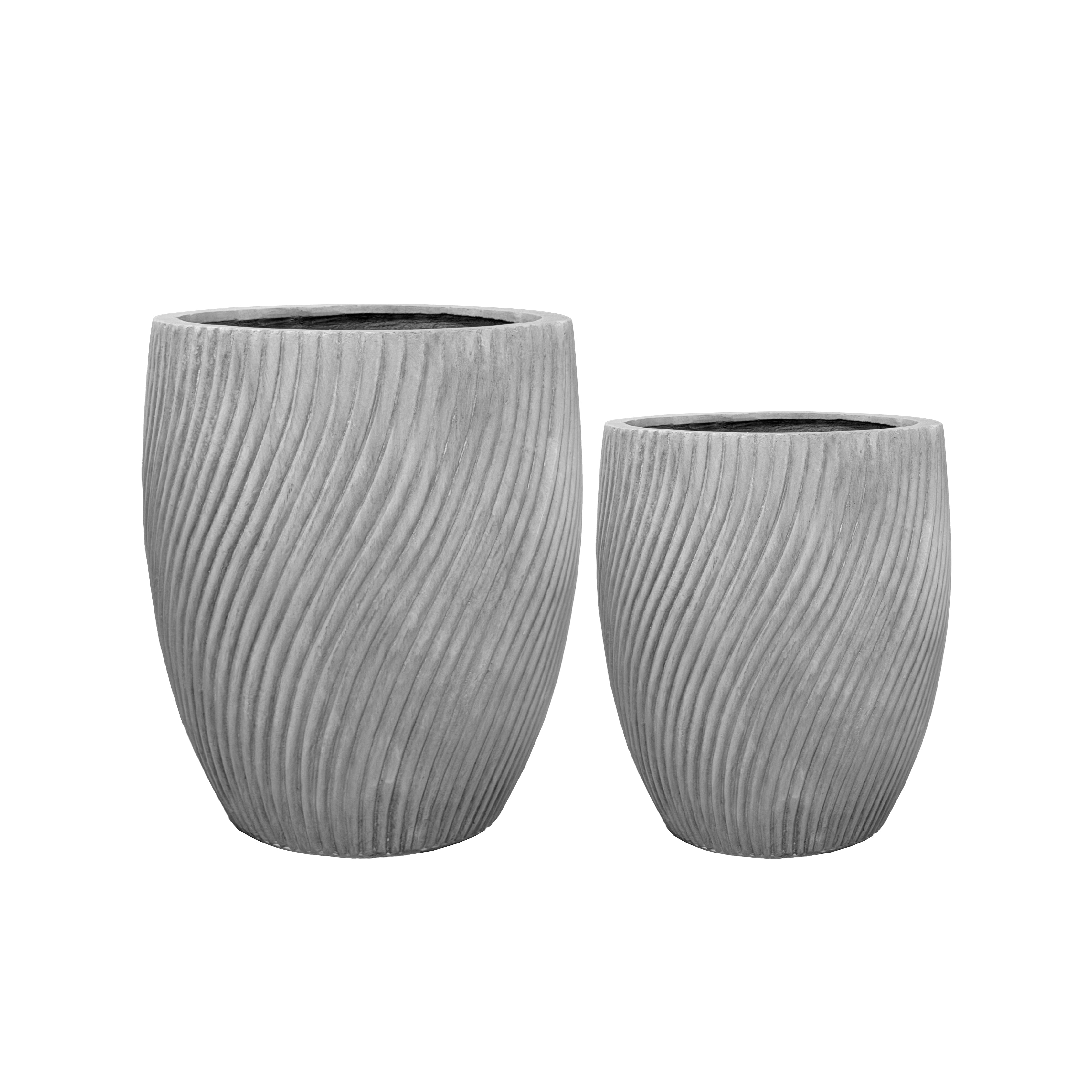 Betonový květináč Solstice - Světle šedá