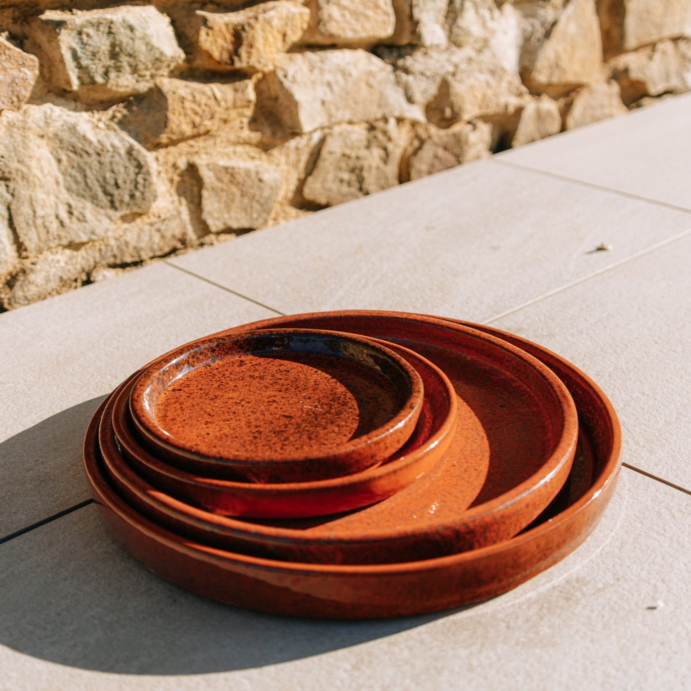 Podmiska pod kvetináč - Jesenná oranžová