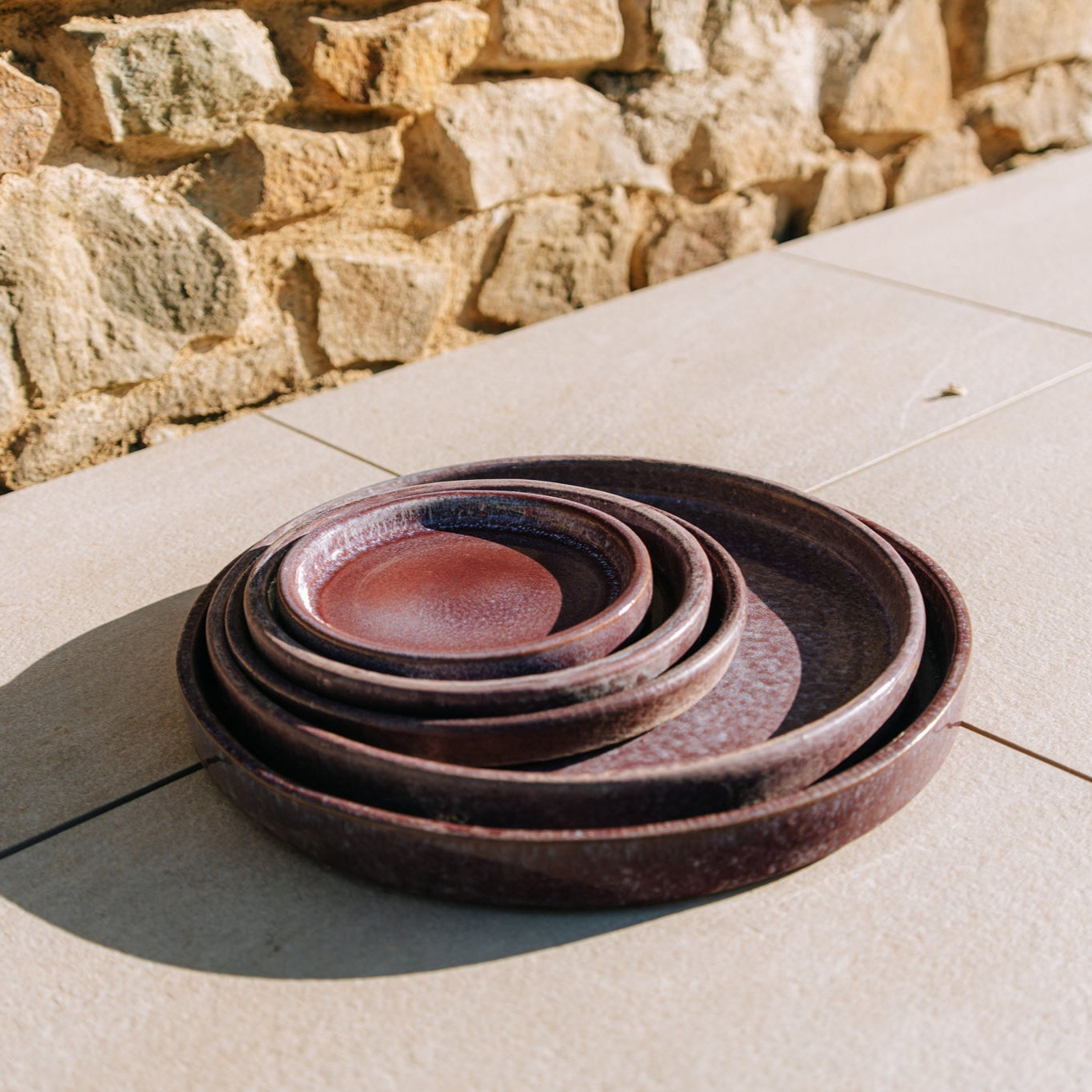 Podmiska pod kvetináč - Jesenná fialová