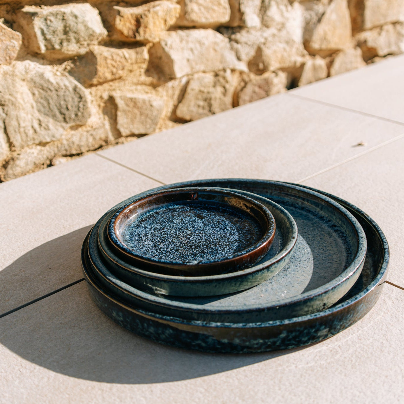 Podmiska pod kvetináč – Ľadovo modrá