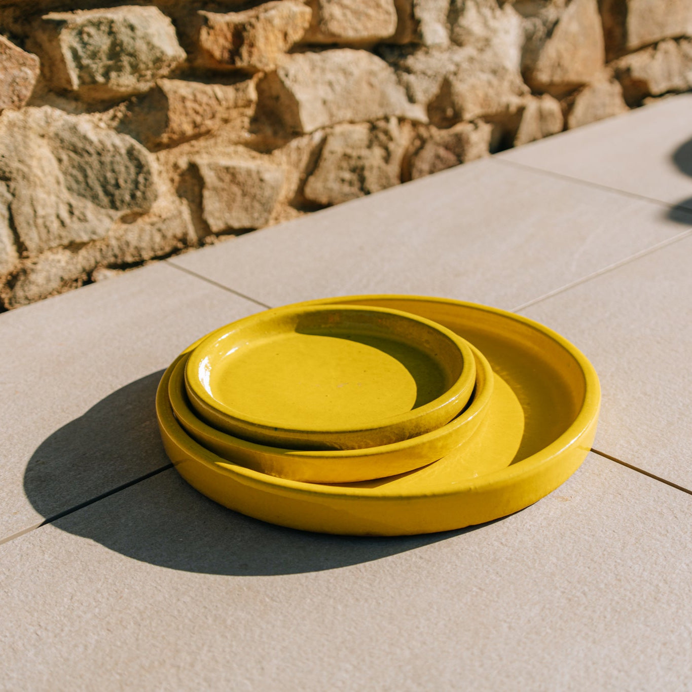 Podmiska pod kvetináč – Žltá