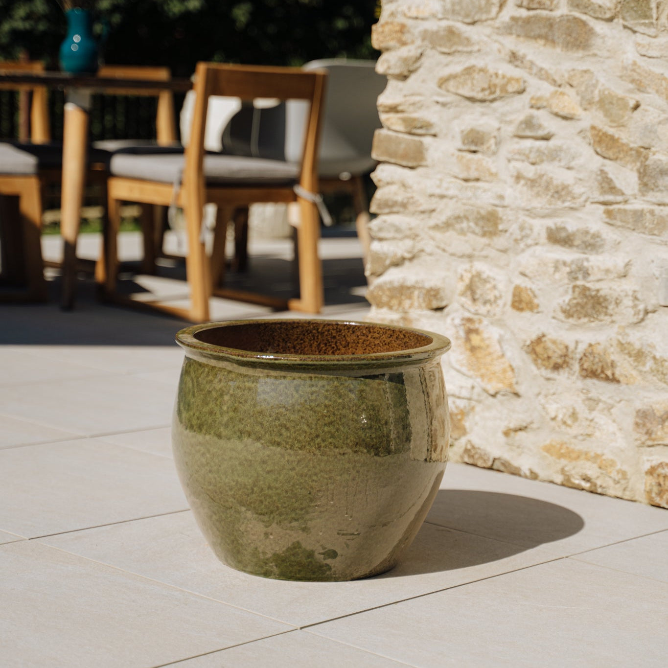 Keramický květináč Newton - Tropická zelená - Provencelia.cz