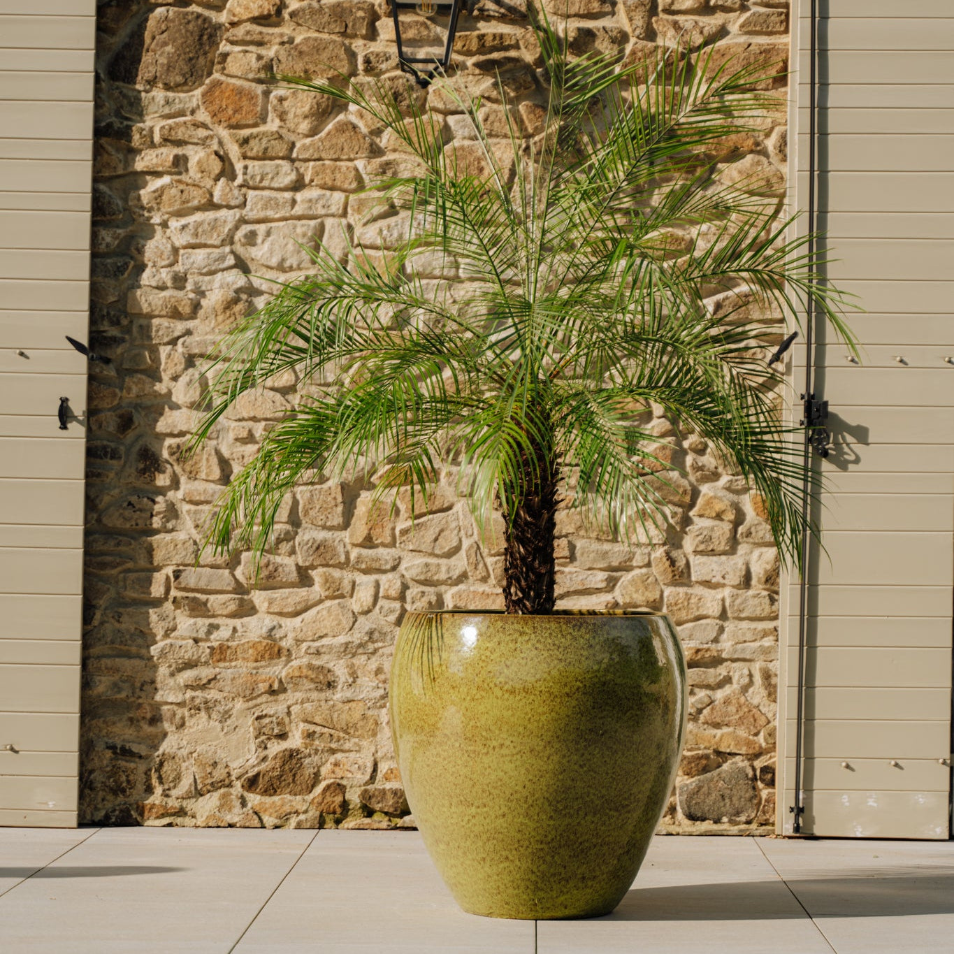 Keramický květináč LAFONTAINE - Podzimní zelená - Provencelia.cz