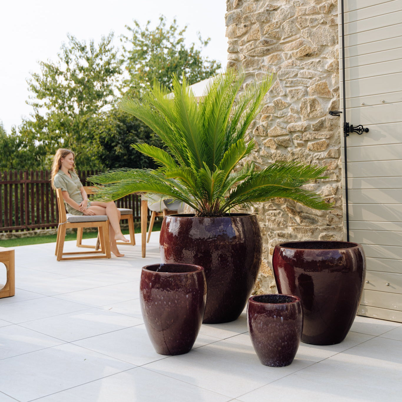 Keramický květináč LAFONTAINE - Fialová - Provencelia.cz