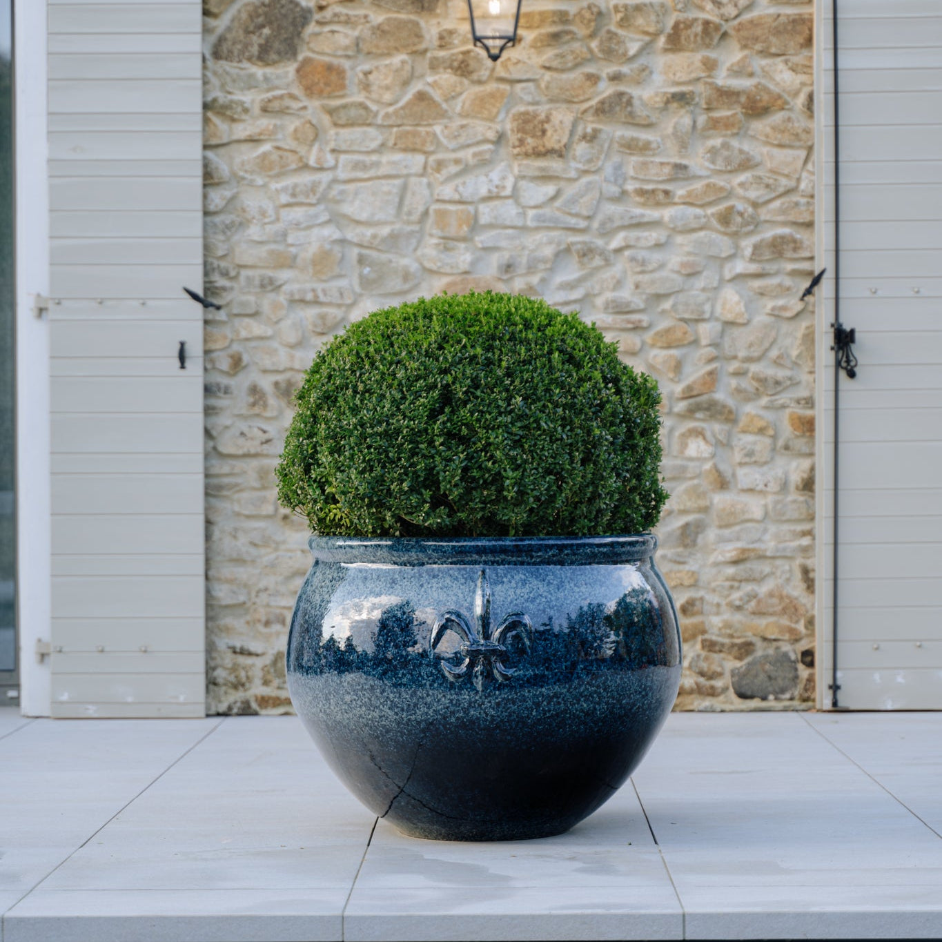 Keramický květináč Clovis - Ledově modrá - Provencelia.cz