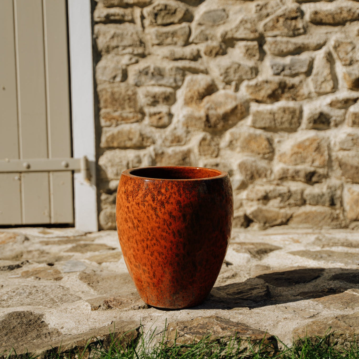 Keramický květináč LAFONTAINE - Podzimní Oranžová - Provencelia.cz