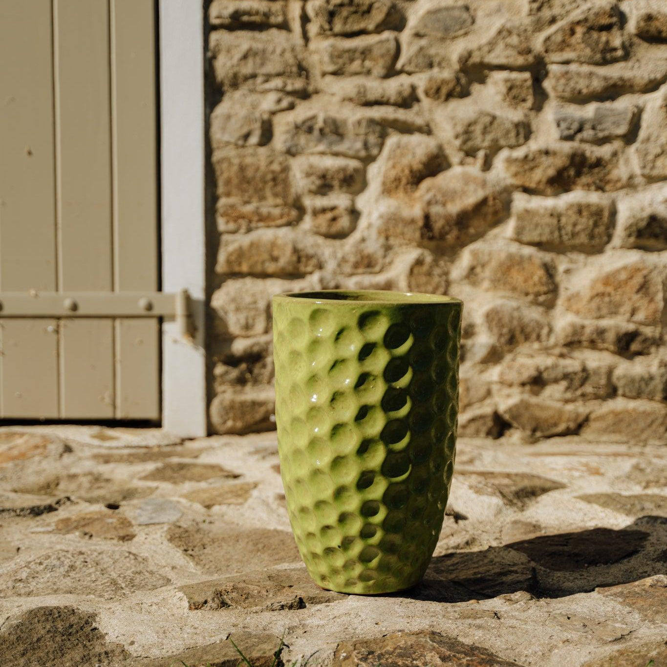 Kvetináč MEROVEE olivovo zelená – ručne vyrábaná keramika, XXL až 68 cm