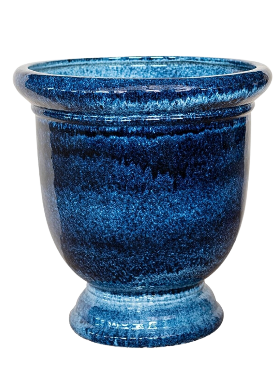 Veľký kramický kvetináč Titan - Ľadovo modrá.