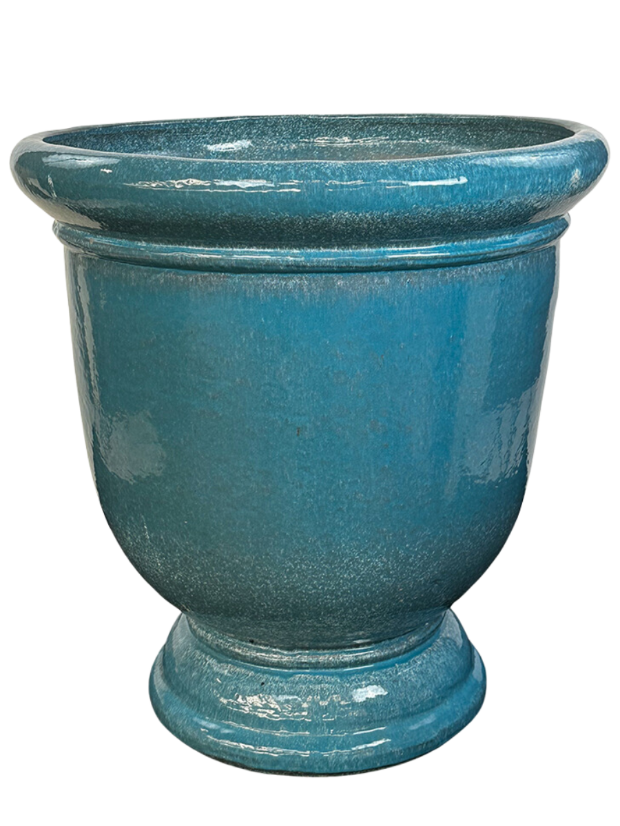 Veľký kramický kvetináč Titan - Nebeská modrá.