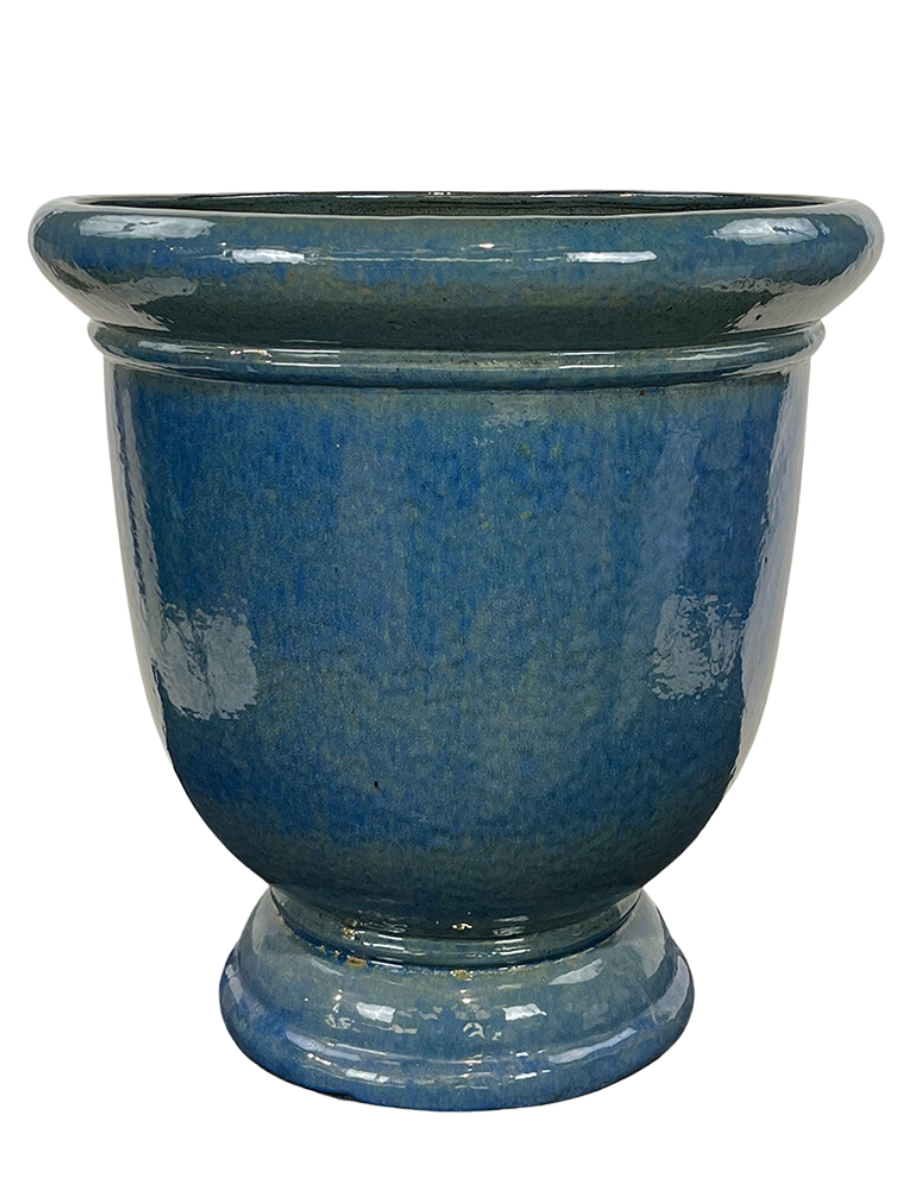 Veľký kramický kvetináč Titan - Morsky modrý