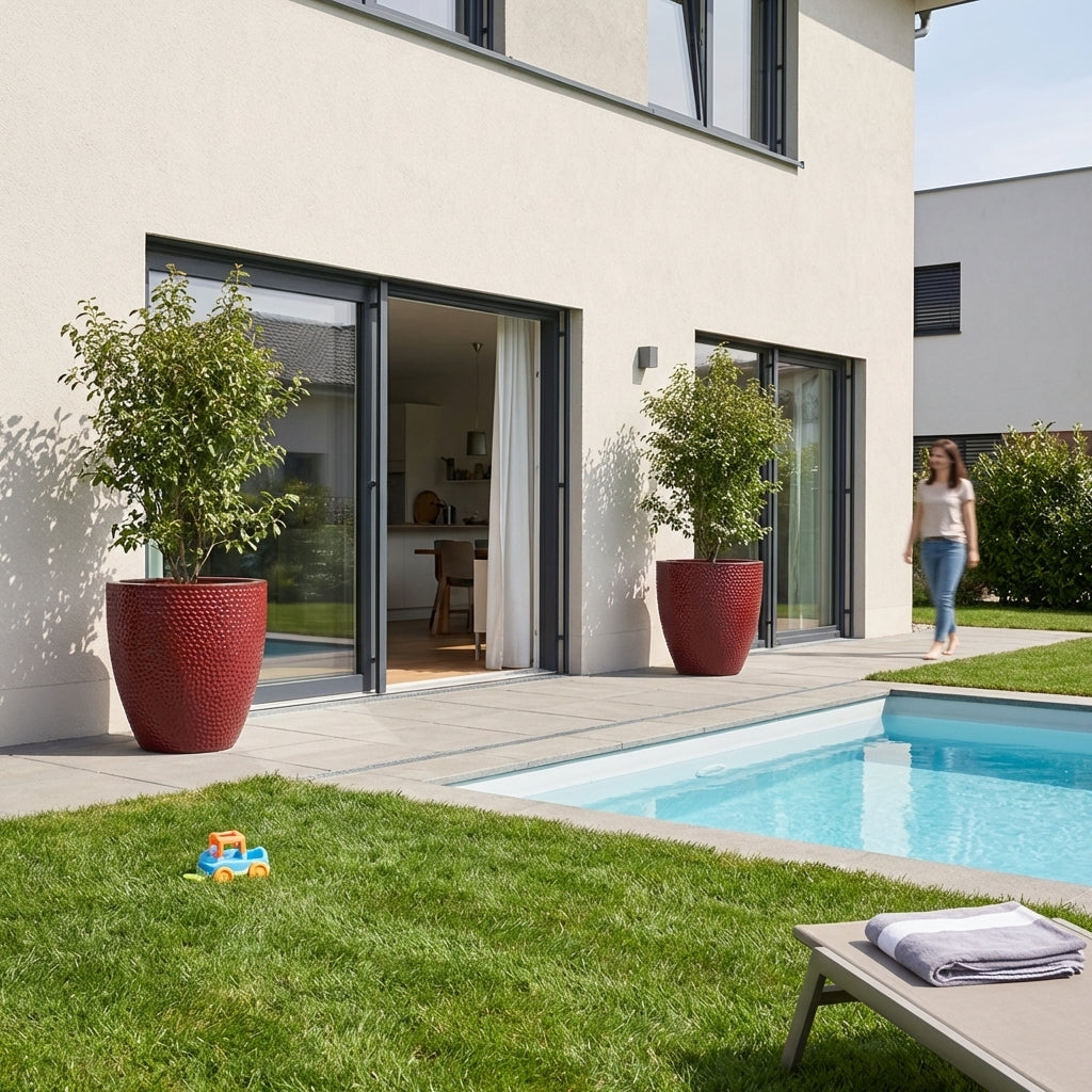 Provencelia CIGALINE ručně vyráběný glazovaný květináč z terakoty – prémiový keramický kvetináč, nadčasový dizajn