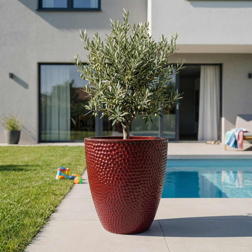 CIGALINE keramický kvetináč ručně vyráběný glazovaný květináč z terakoty – odolný voči počasiu, pre interiér aj exteriér