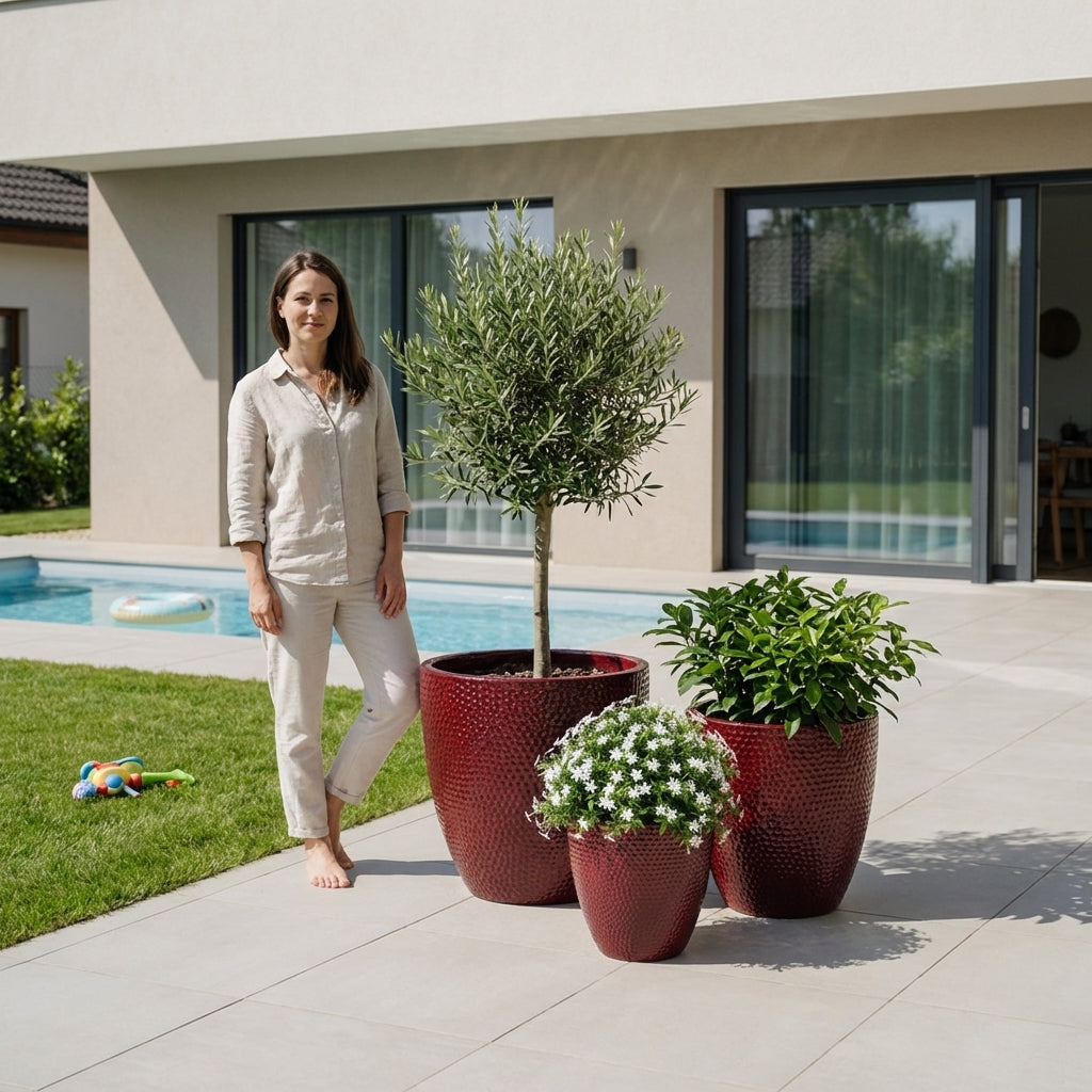 Provencelia kvetináč CIGALINE ručně vyráběný glazovaný květináč z terakoty – glazovaná terakota, štýl Anduze