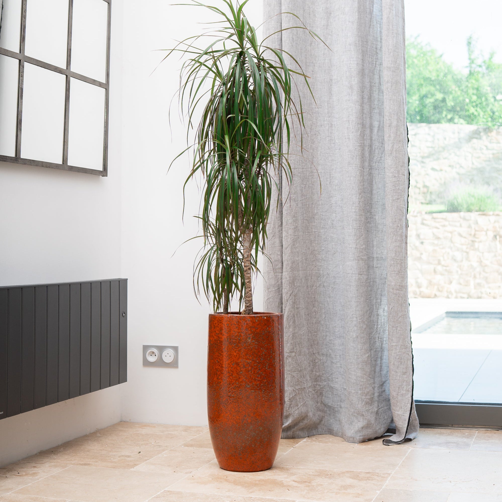 Keramicky kvetináč Athena - Jesenná oranžová