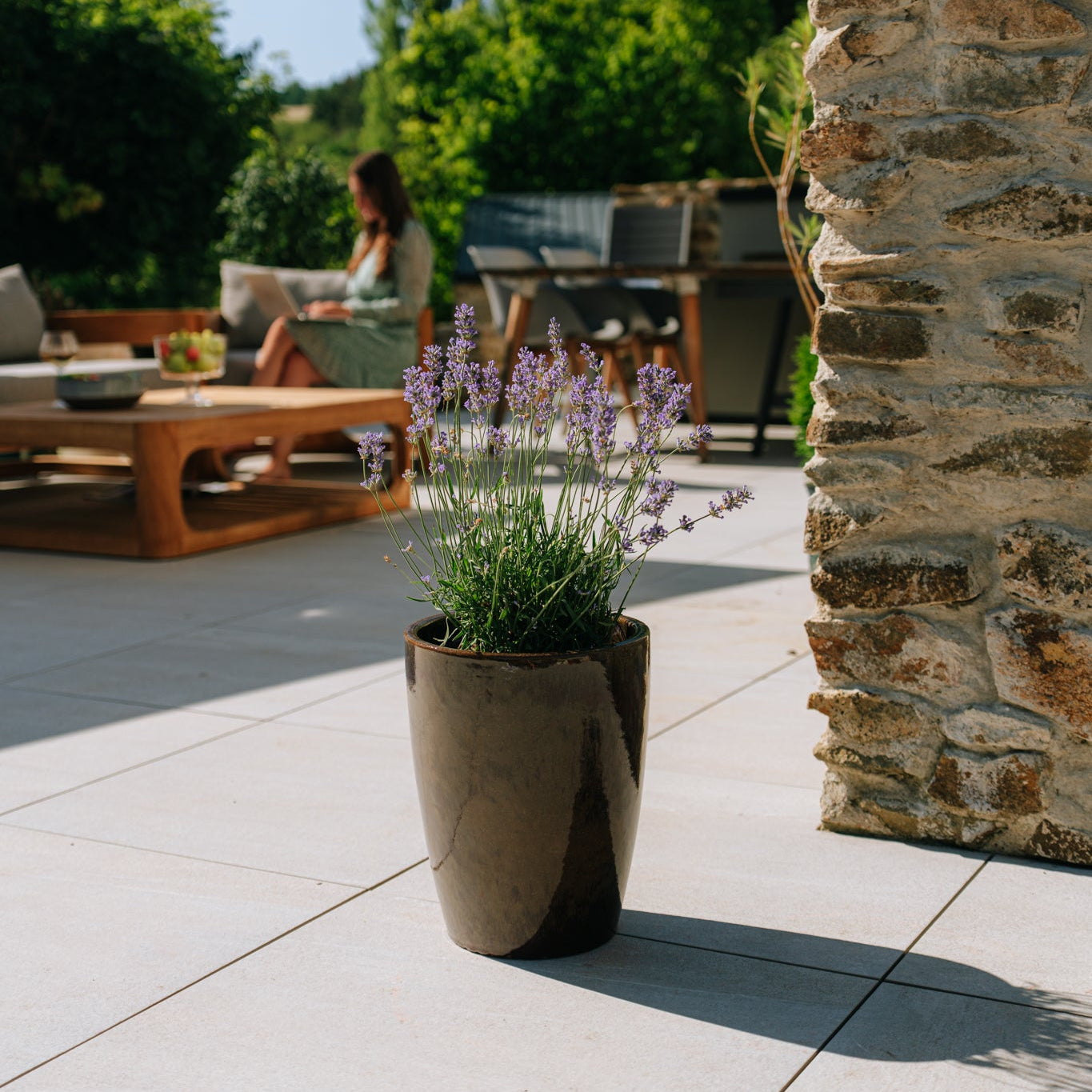 Keramicky kvetináč Mazarin - Tehlovo červená