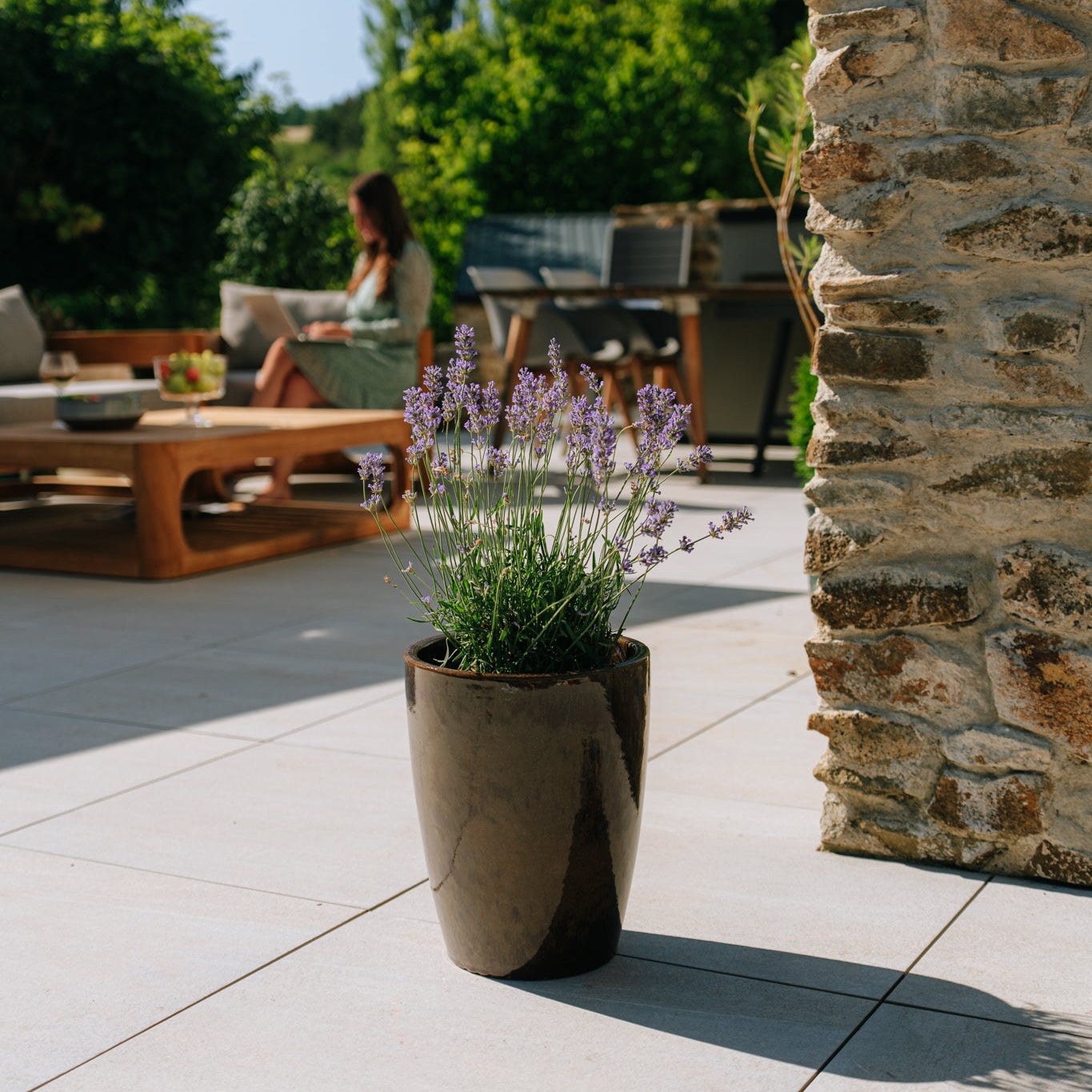 Keramicky kvetináč Mazarin - Tehlovo červená