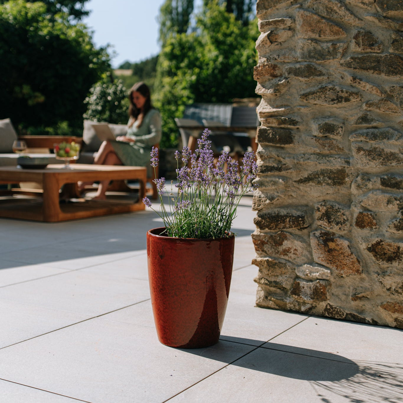 Keramicky kvetináč Mazarin - Tropická oranžová