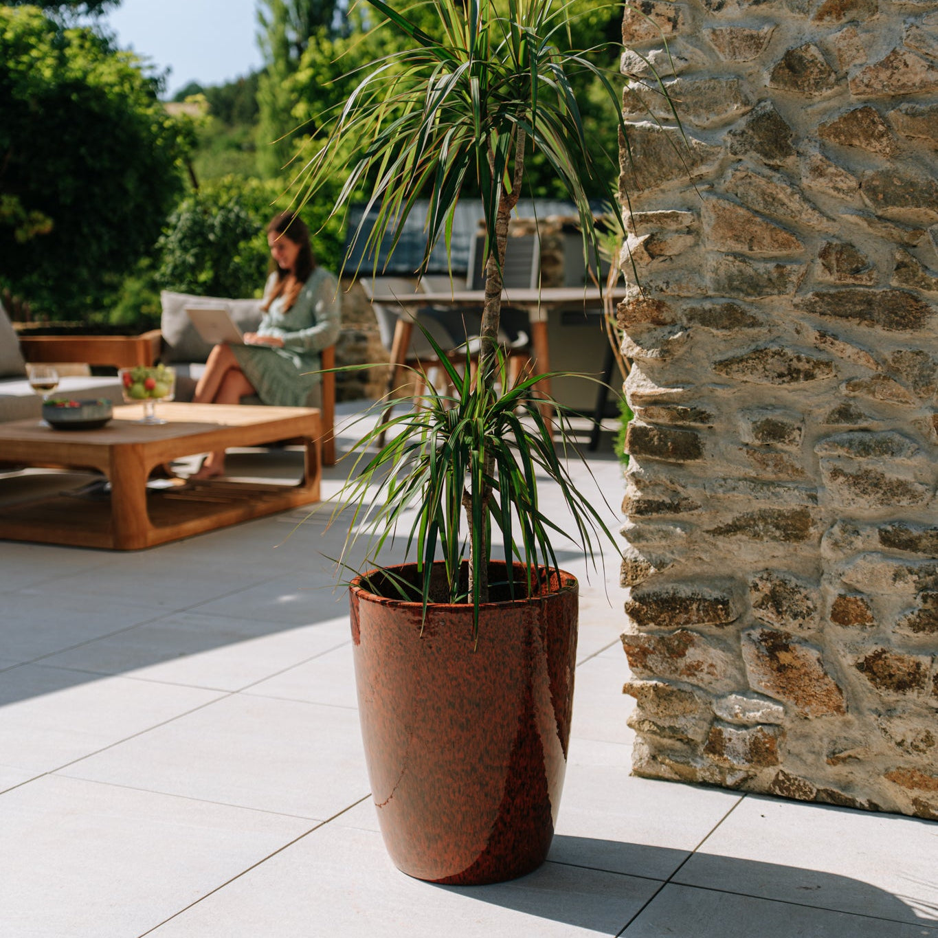 Keramicky kvetináč Mazarin - Tropická oranžová