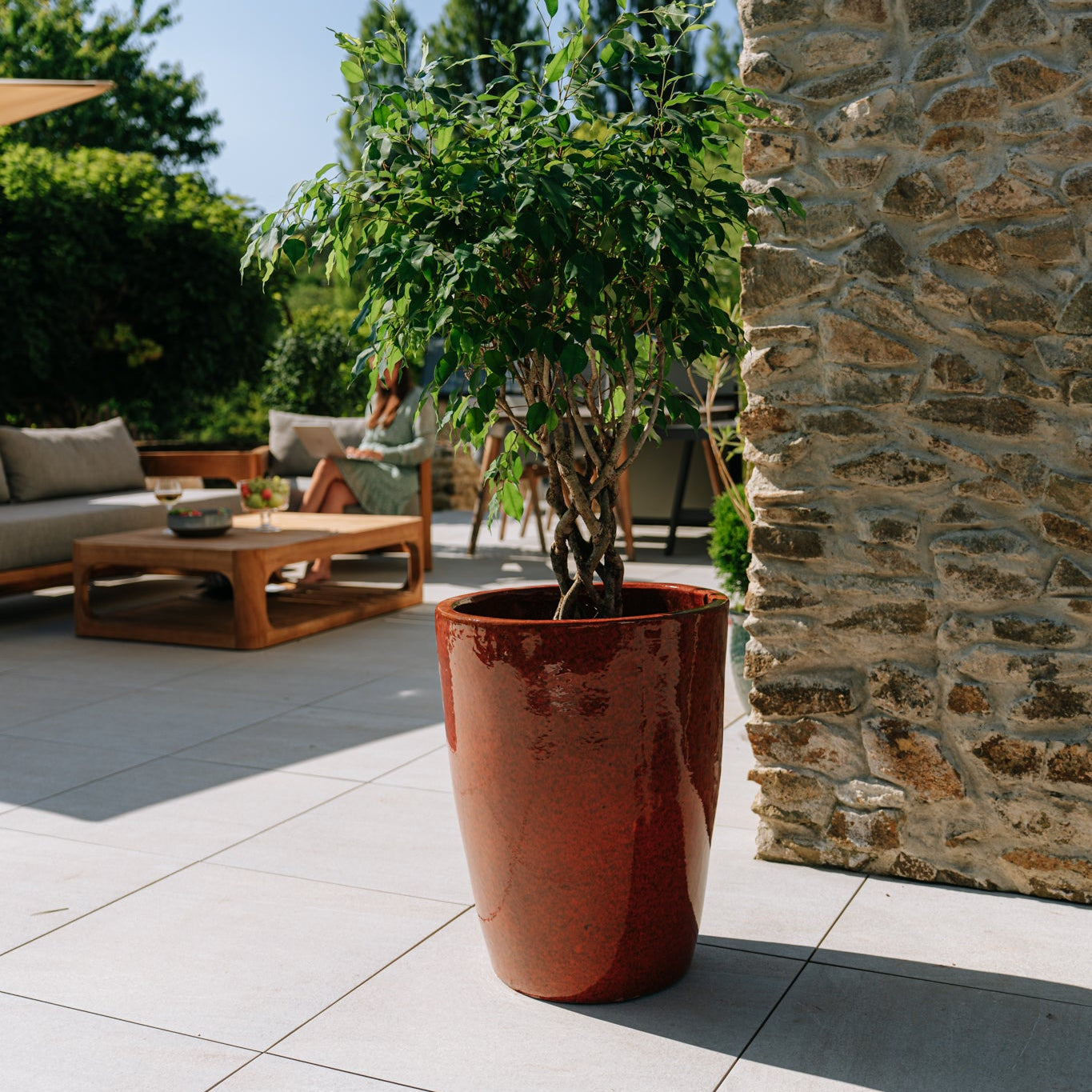 Keramicky kvetináč Mazarin - Tropická oranžová