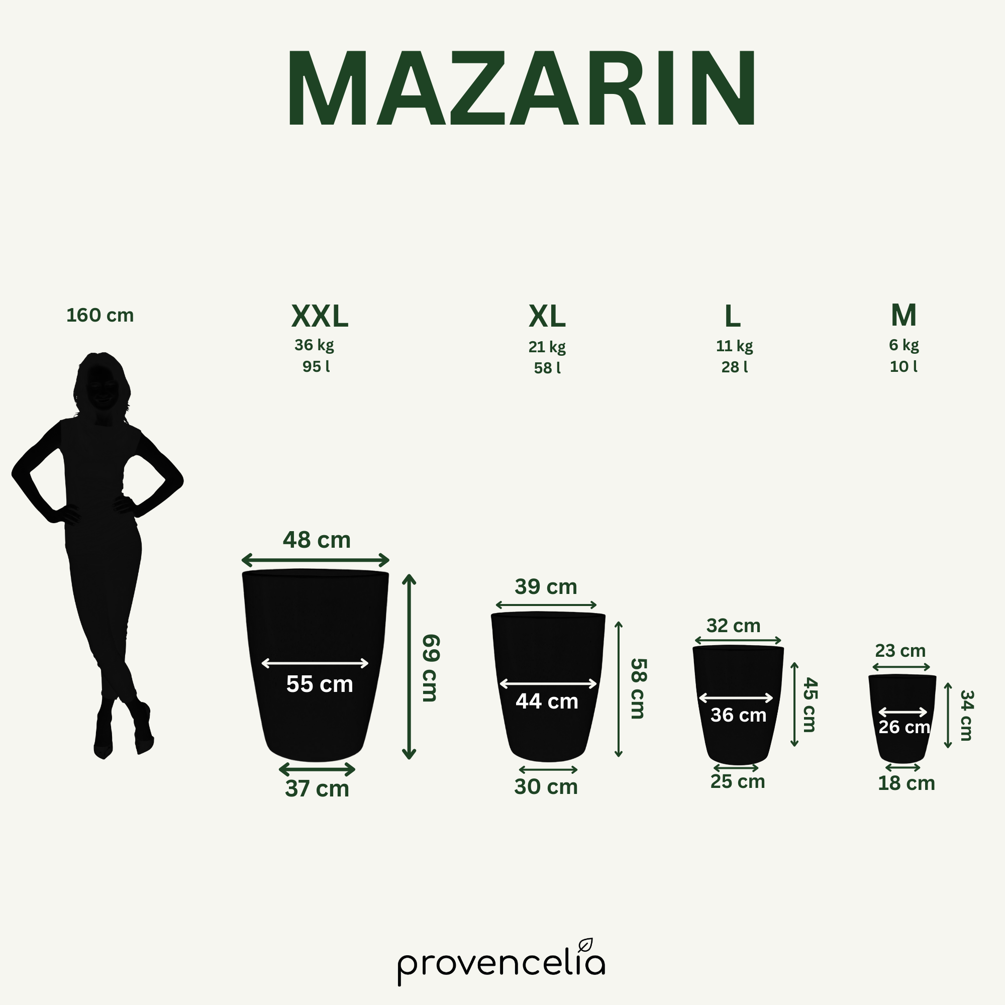 Keramicky květináč Mazarin - Černá