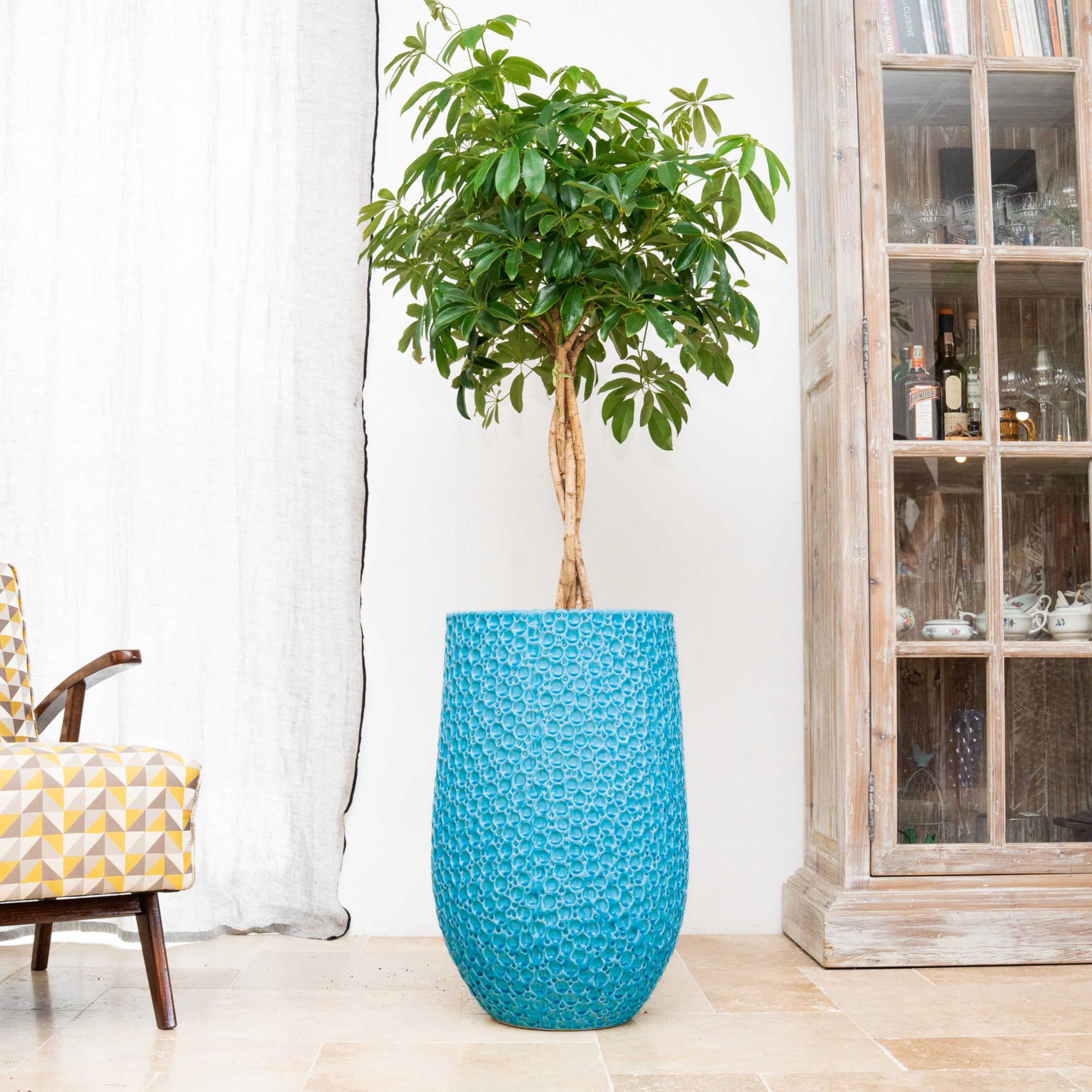 Keramický kvetináč Paris – Svetlomodrá