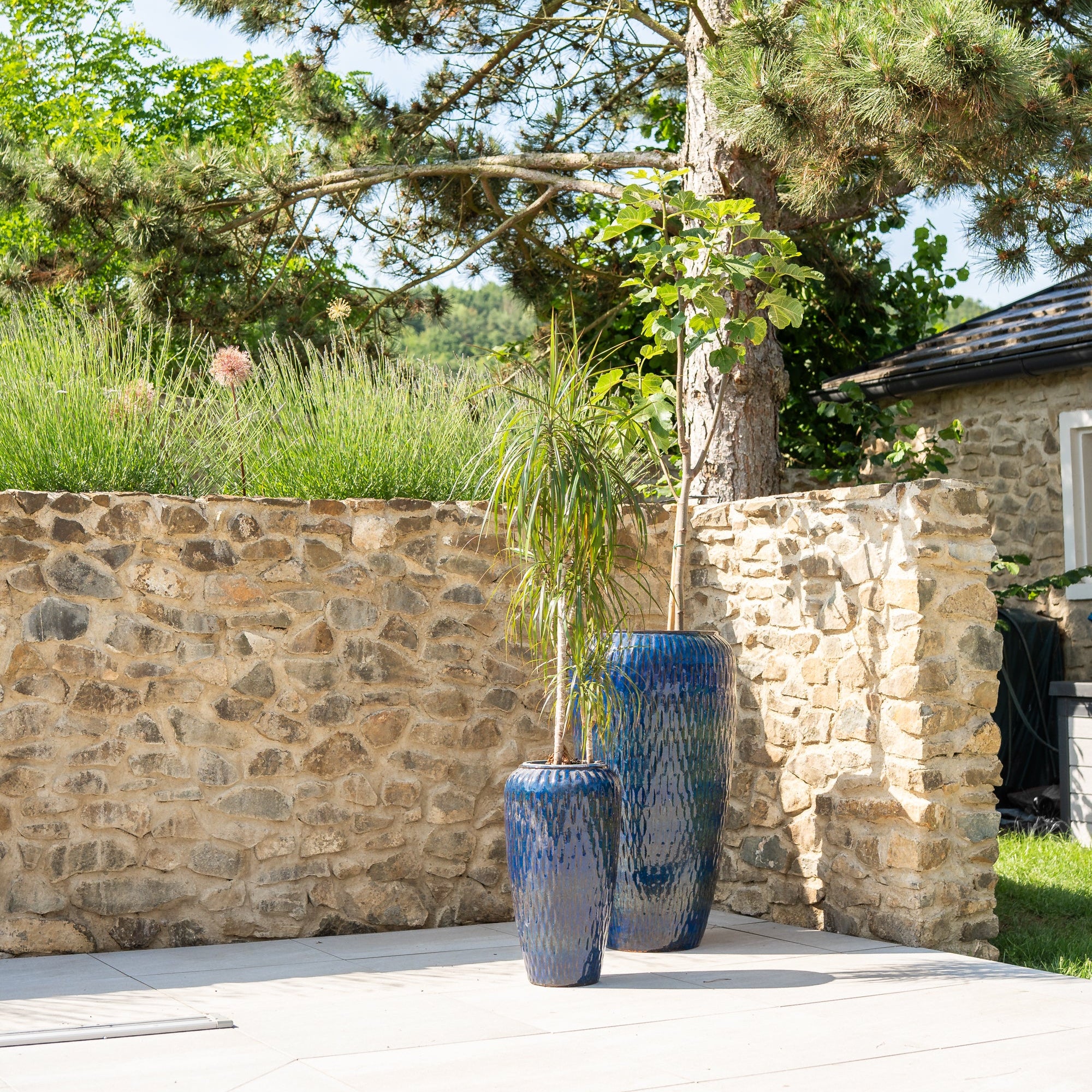 Keramický kvetináč Pompadour - Morsky modrá