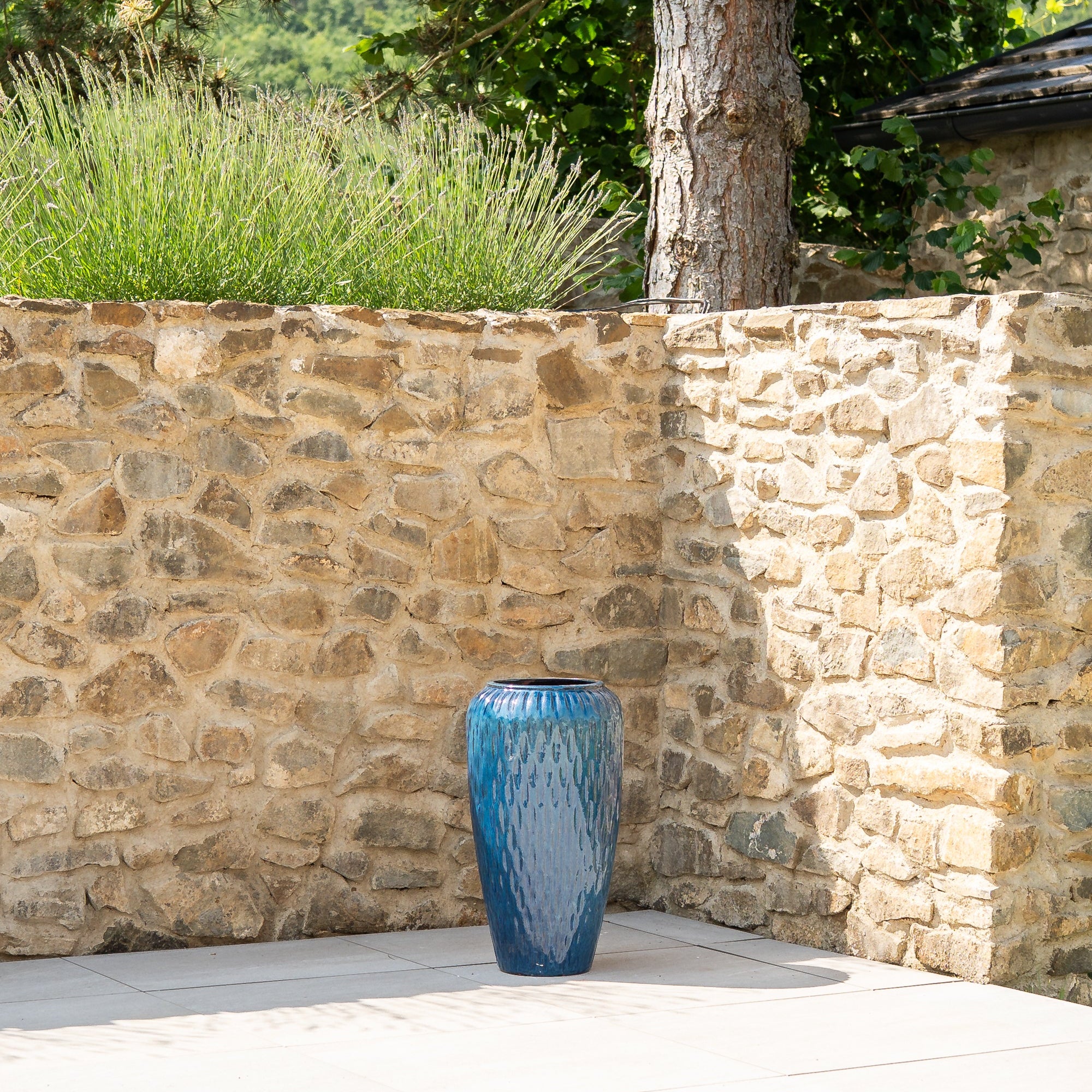 Keramický kvetináč Pompadour - Morsky modrá