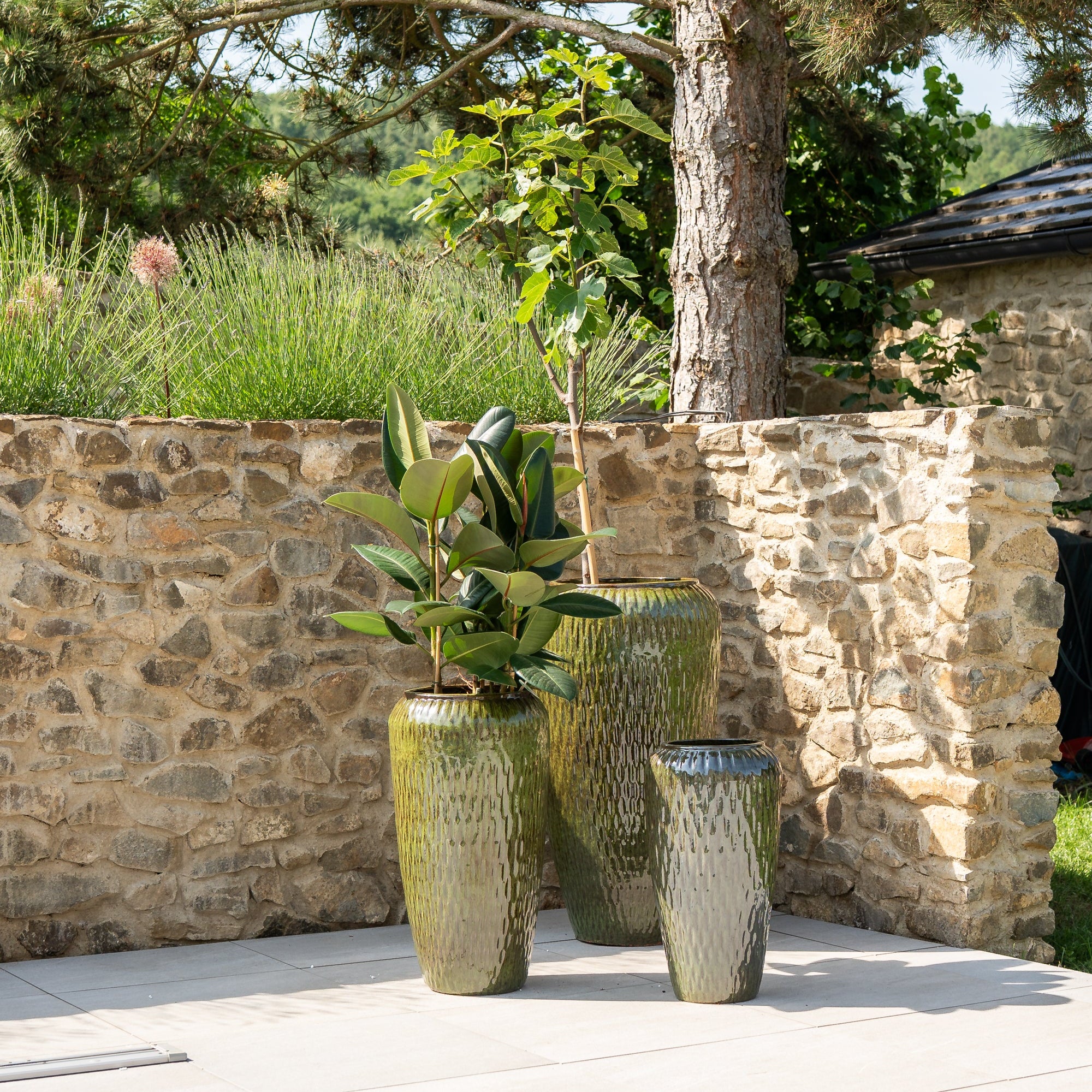 Keramický kvetináč Pompadour - Tropická zelená