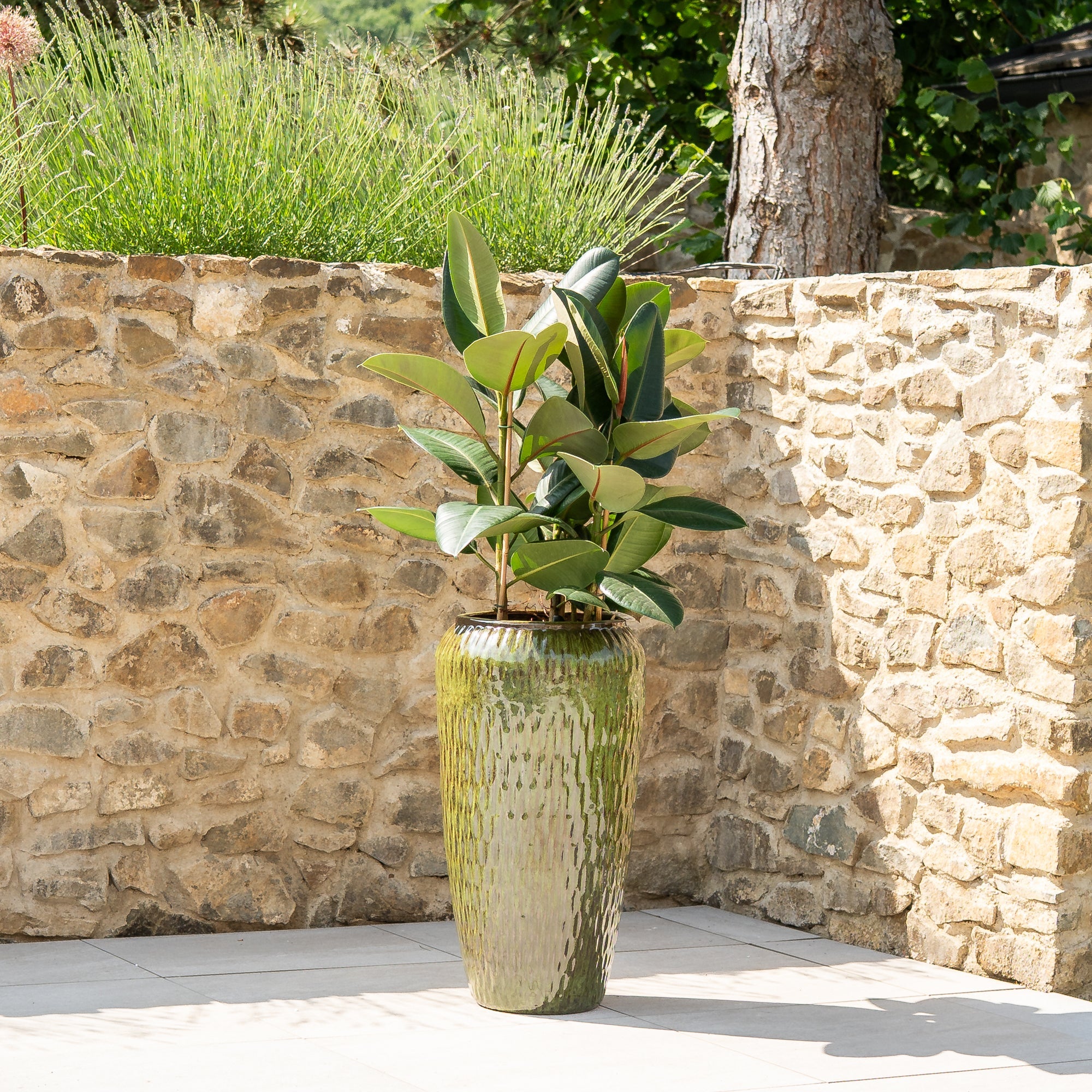 Keramický kvetináč Pompadour - Tropická zelená