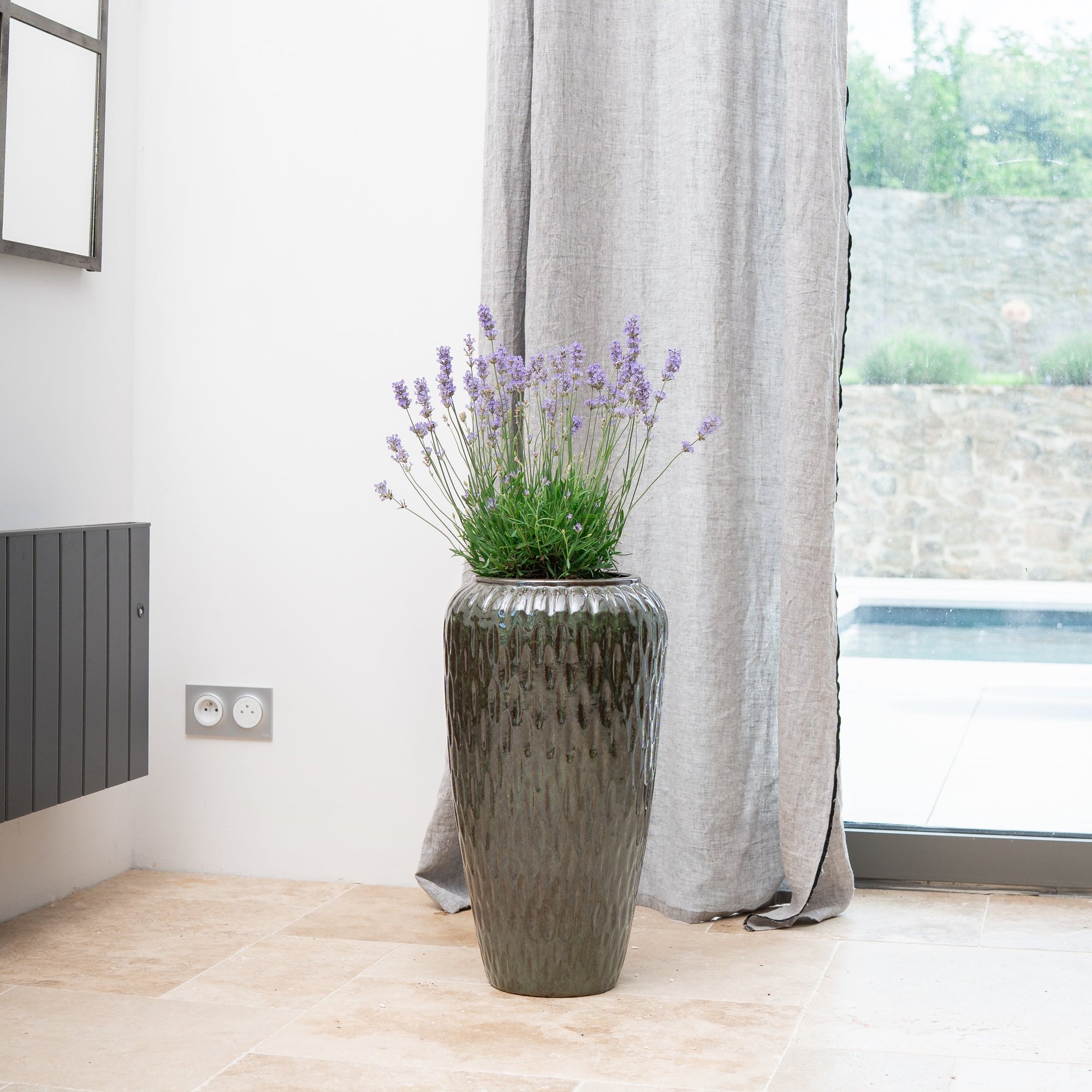 Keramický kvetináč Pompadour - Tropická zelená