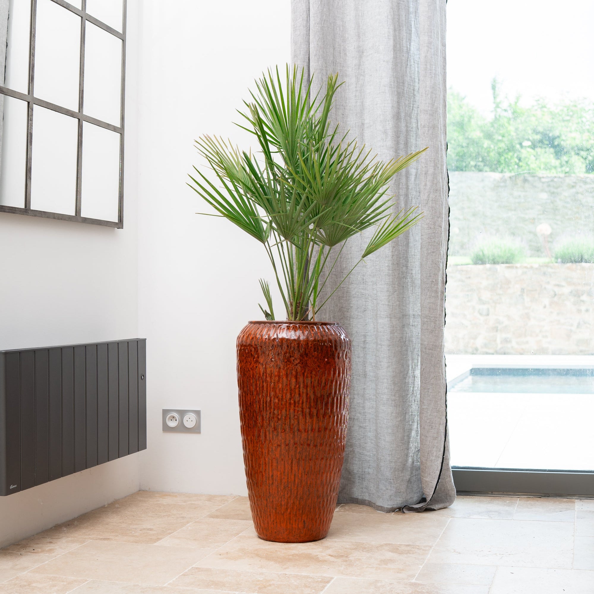 Keramický kvetináč Pompadour - Tropická oranžová