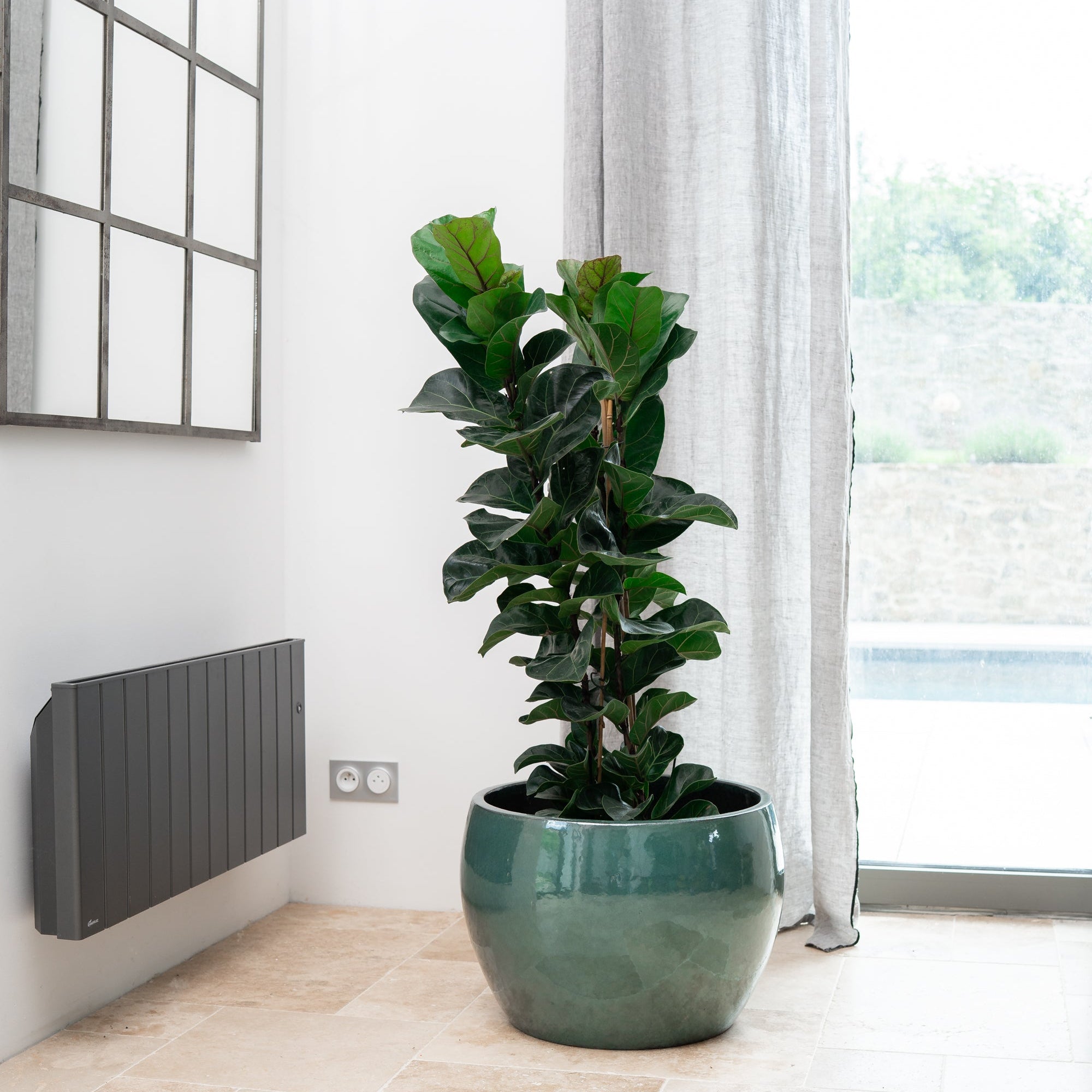 Keramicky kvetináč Romulus - Nefritová