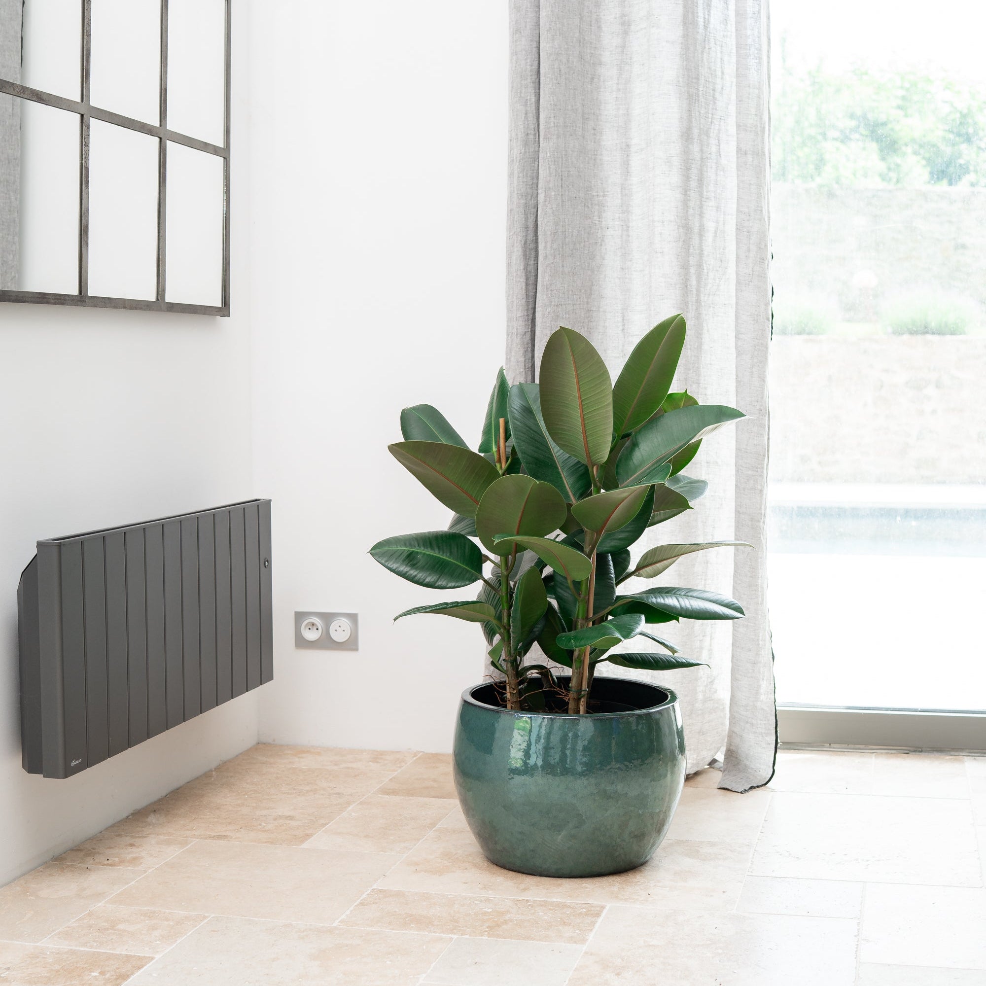 Keramicky kvetináč Romulus - Nefritová