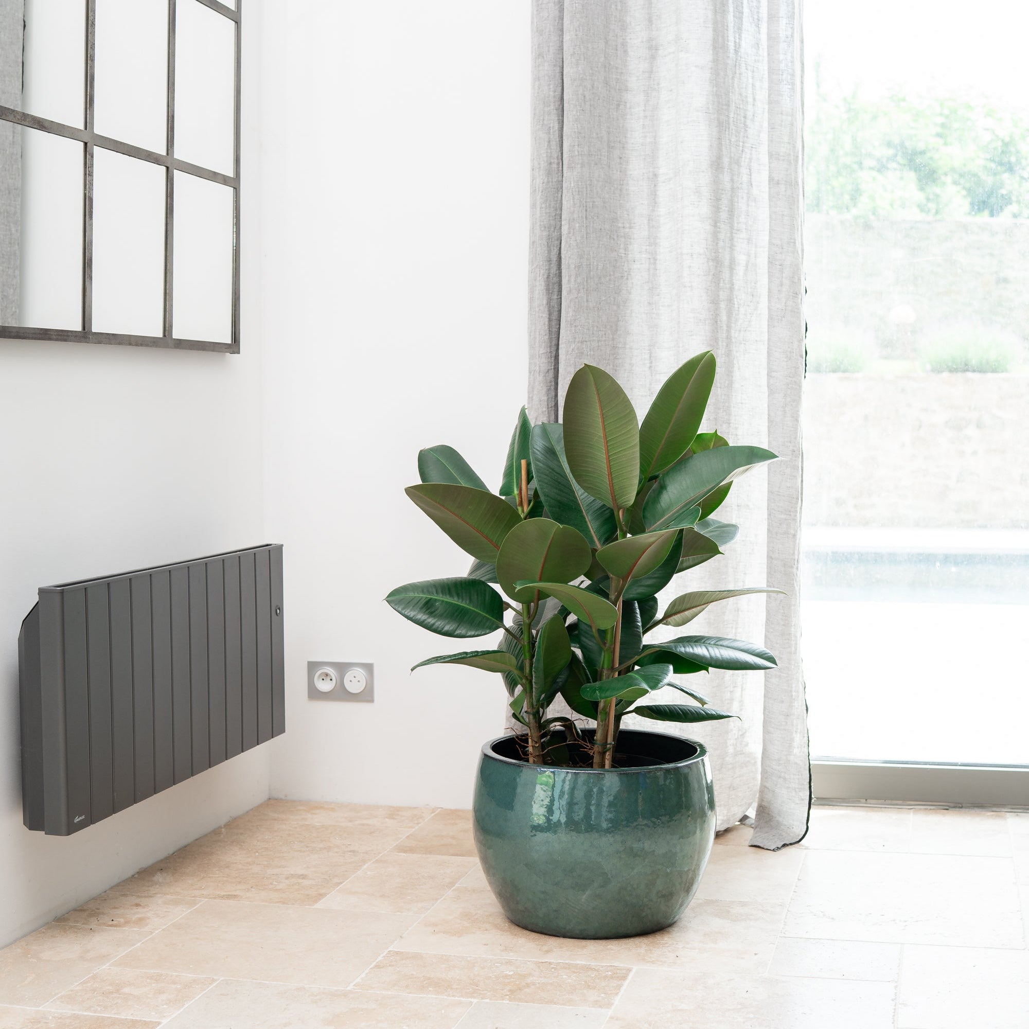 Keramicky kvetináč Romulus - Nefritová