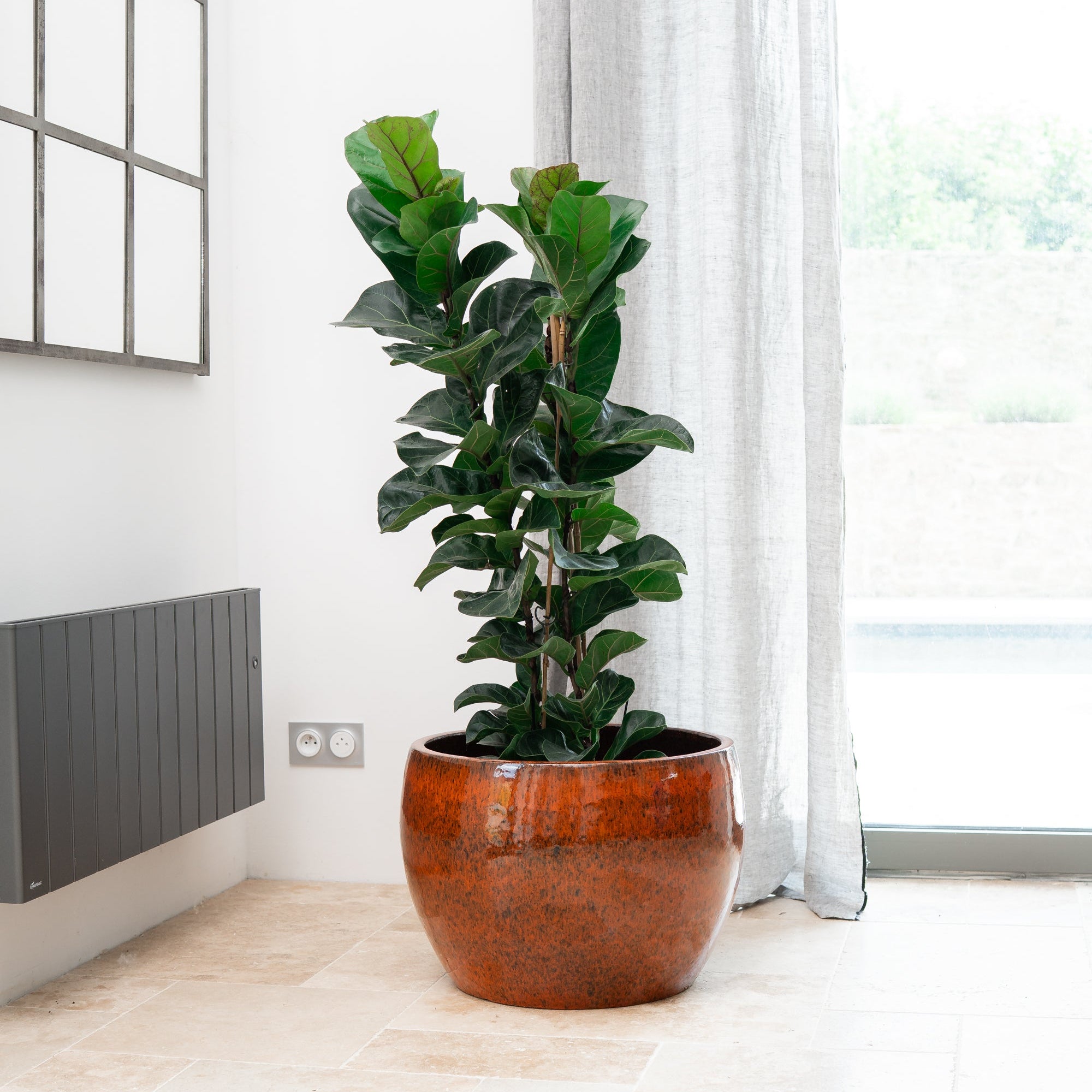 Keramicky kvetináč Romulus - Tropická oranžová