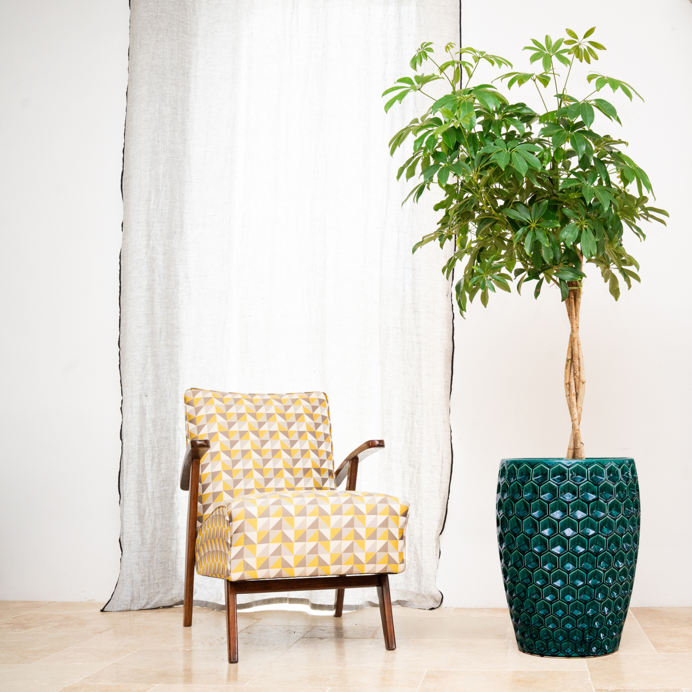 Keramický kvetináč Versaille – Tmavozelená