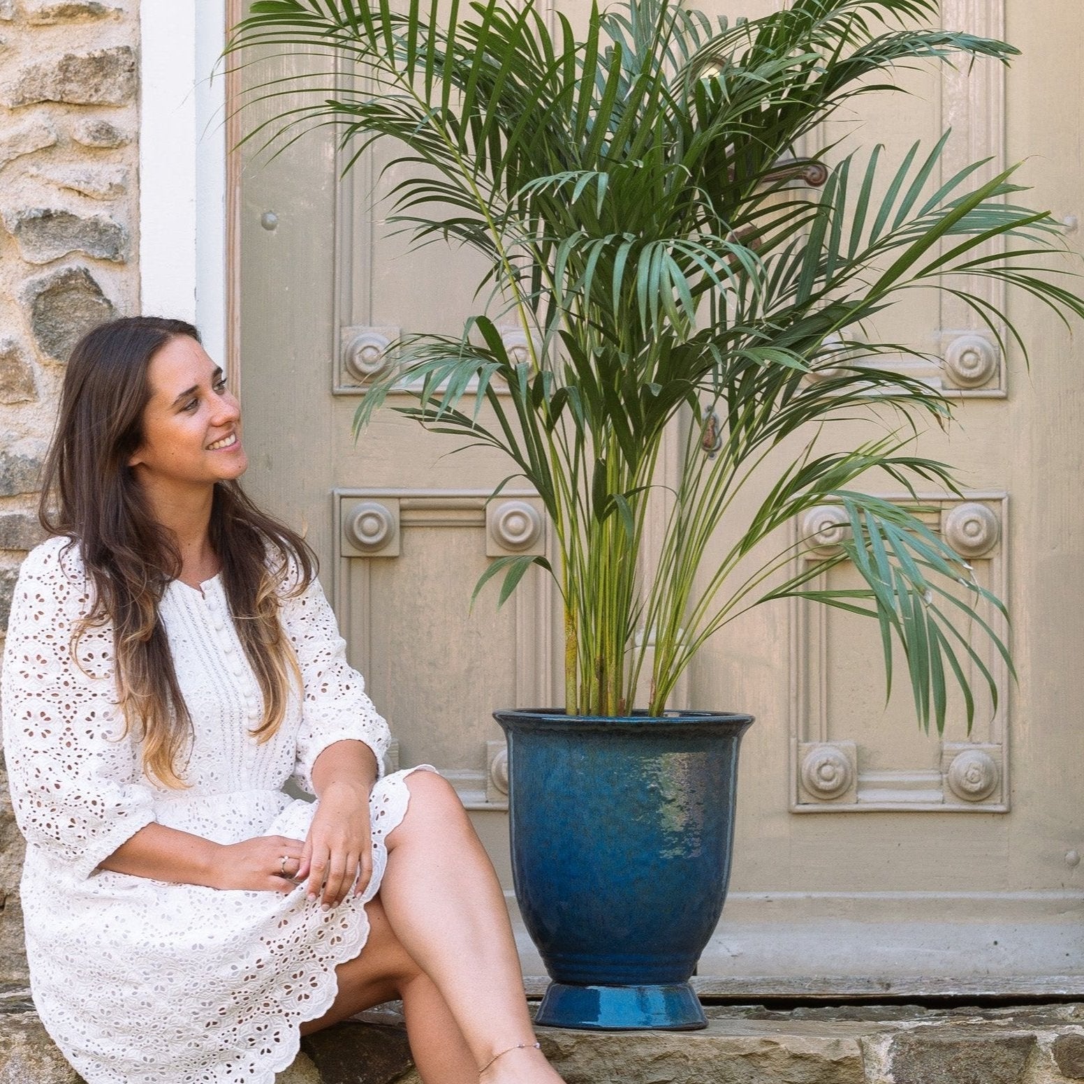 Keramický květináč Arthur - Mořsky modrá - Provencelia.cz