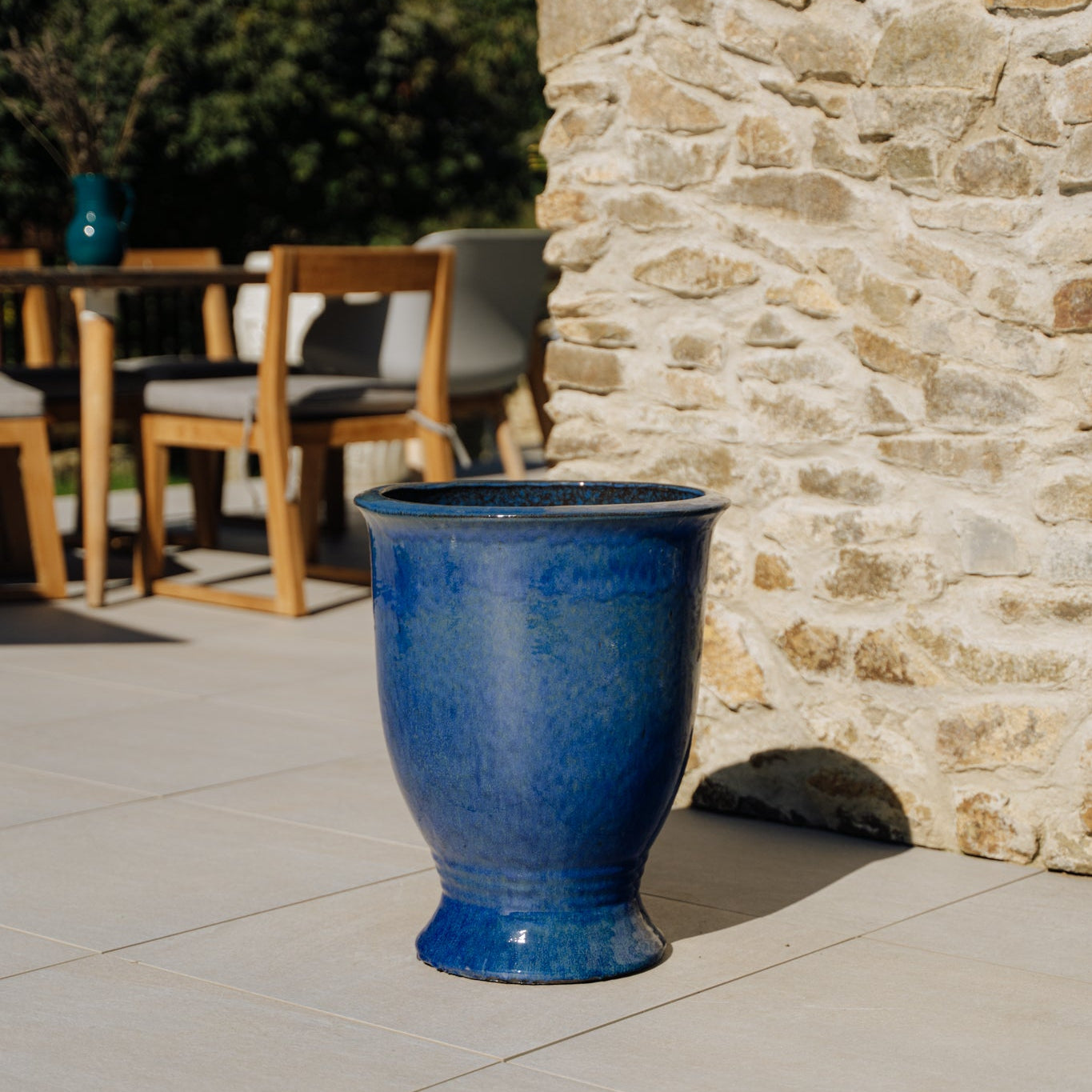 Keramický květináč Arthur - Mořsky modrá - Provencelia.cz