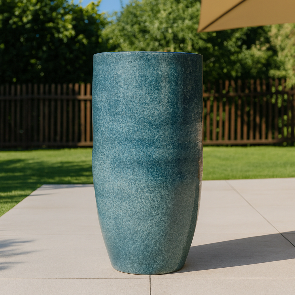 Keramicky kvetináč Athena - Svetlo modrá