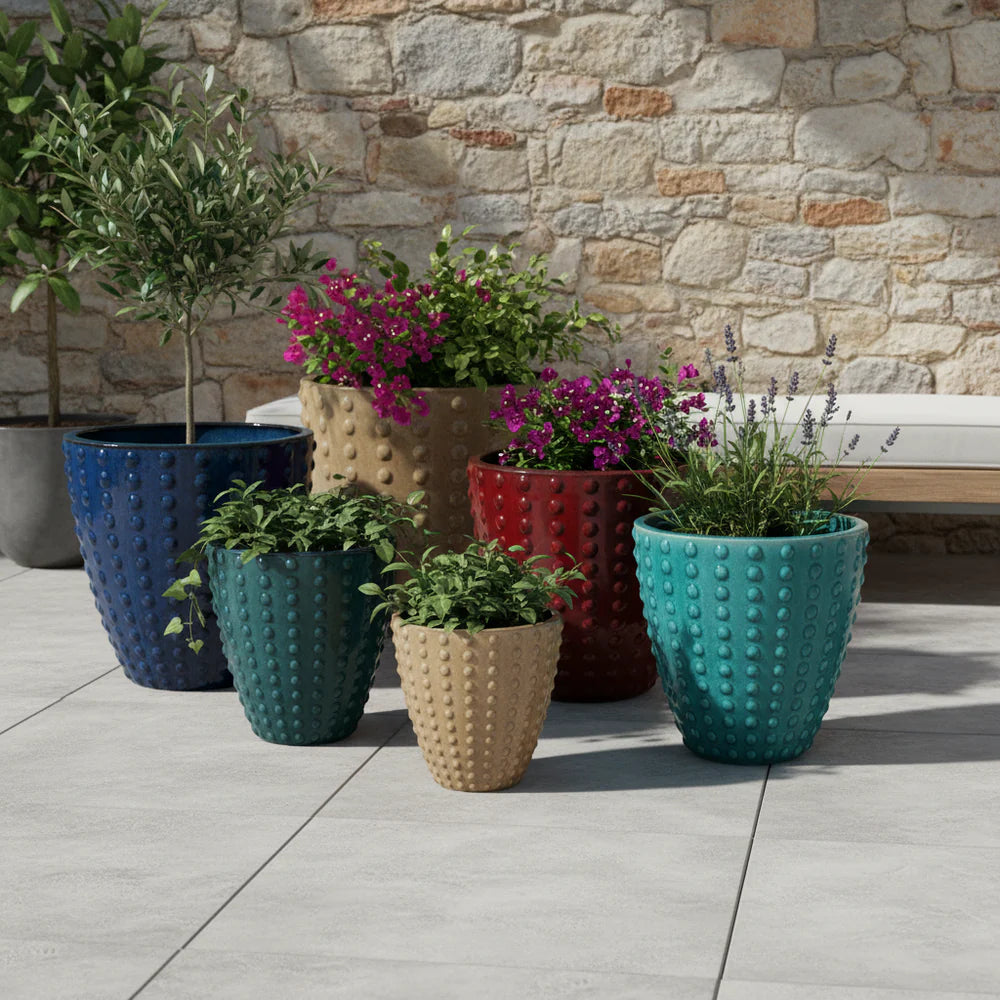 Keramický kvetináč Attila Tyrkysový - ručne vyrábaný glazúrovaný kvetináč z terakoty