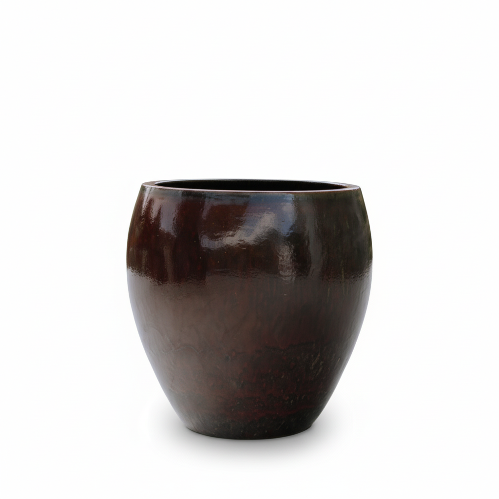 Keramický kvetináč LAFONTAINE - Tehlovo červená