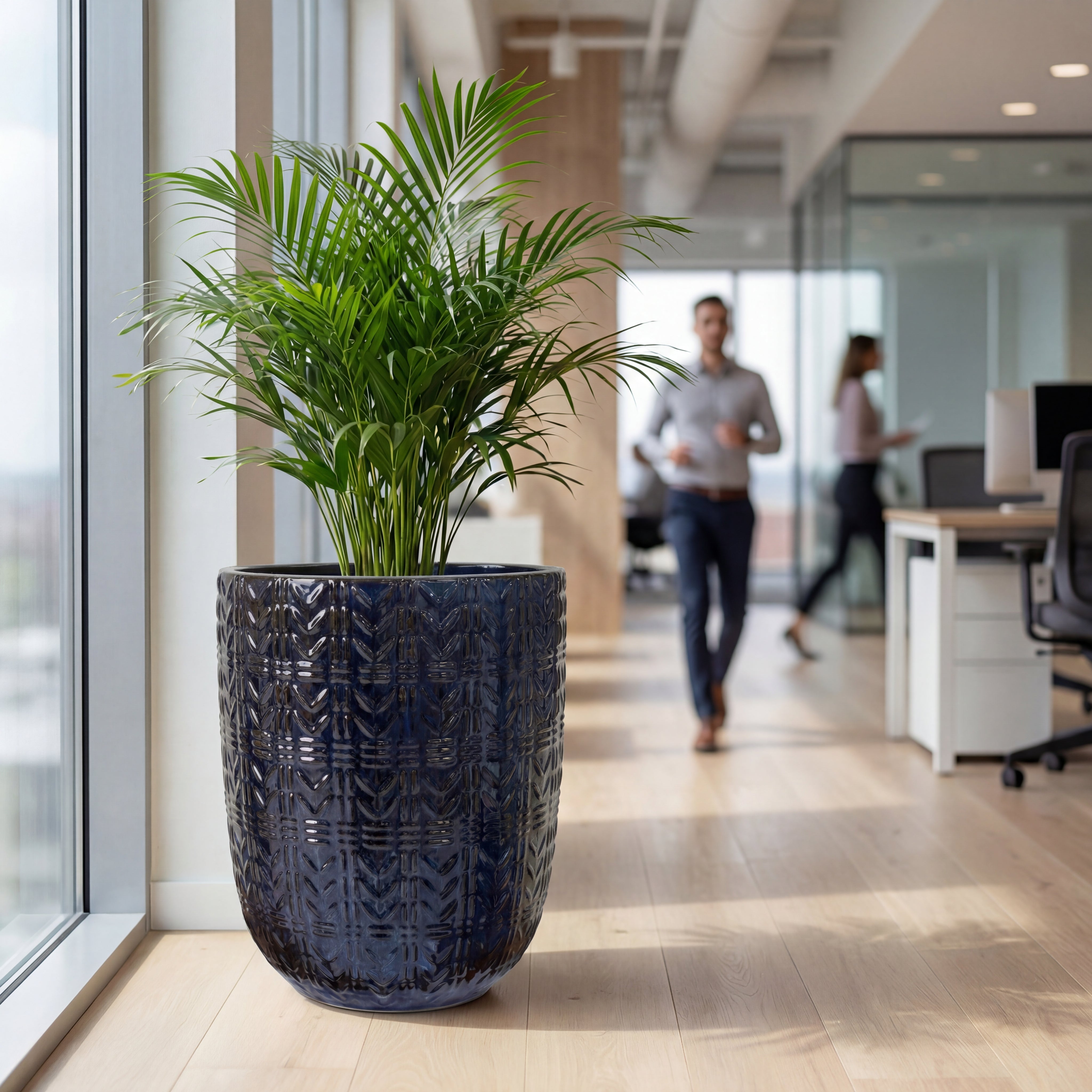 Keramicky květináč Mercure - Safírový